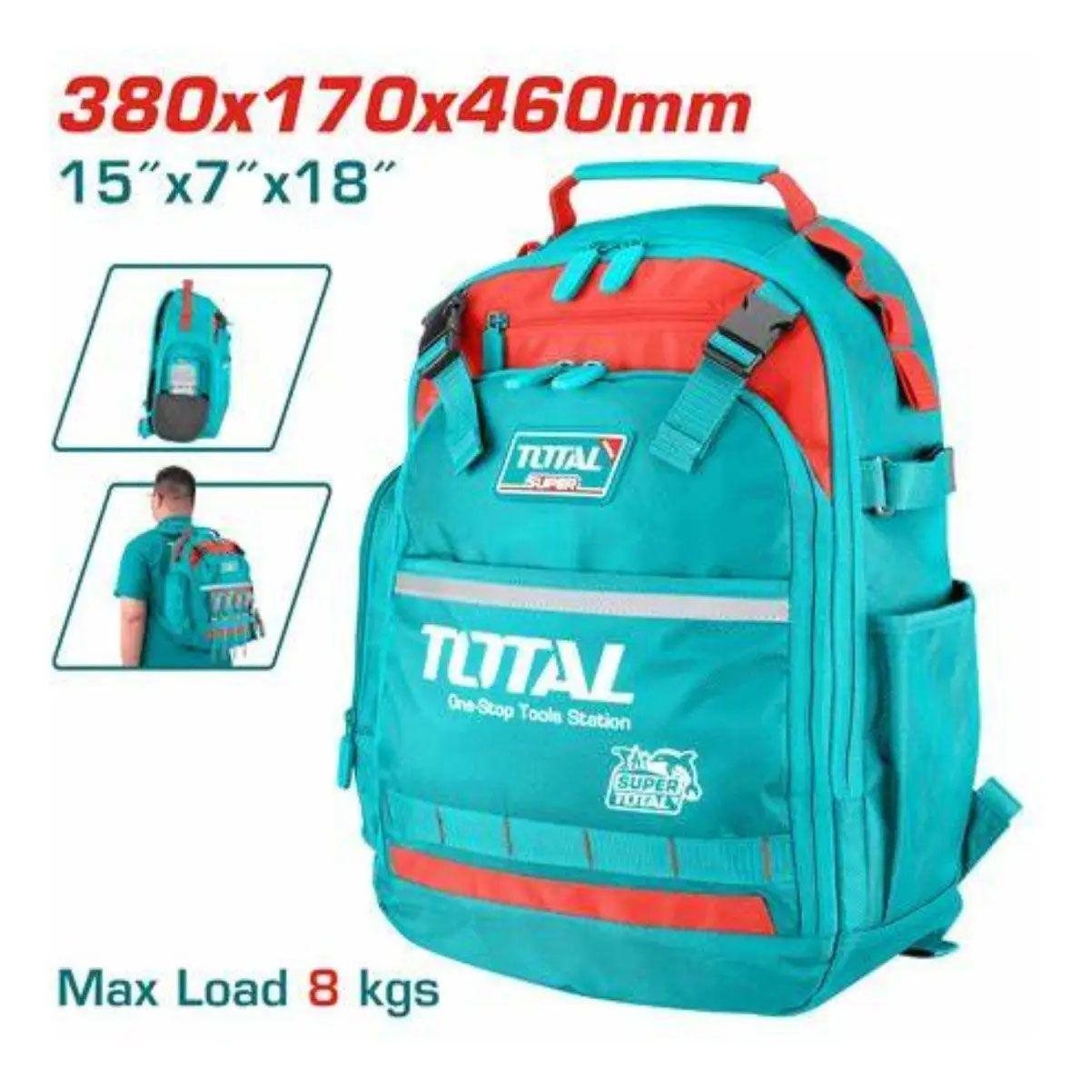 KIT BOLSO MOCHILA CHALECO PORTA HERRAMIENTAS TOTAL-3