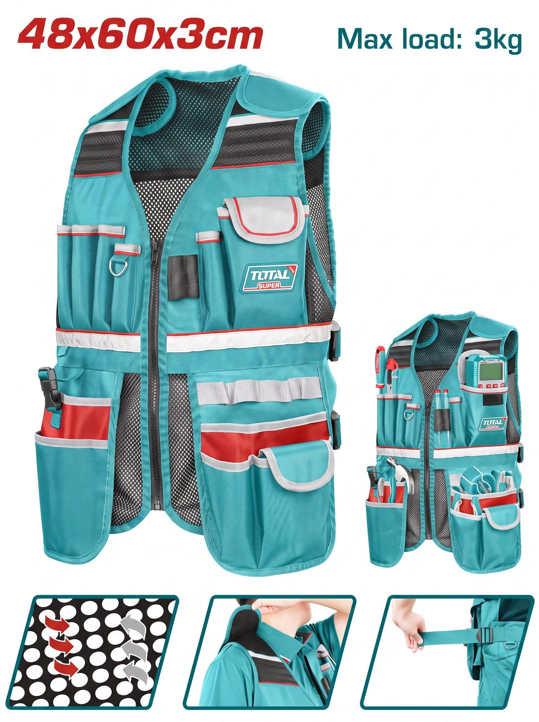 KIT BOLSOS, MOCHILA Y CHALECO PORTA HERRAMIENTAS TOTAL-4