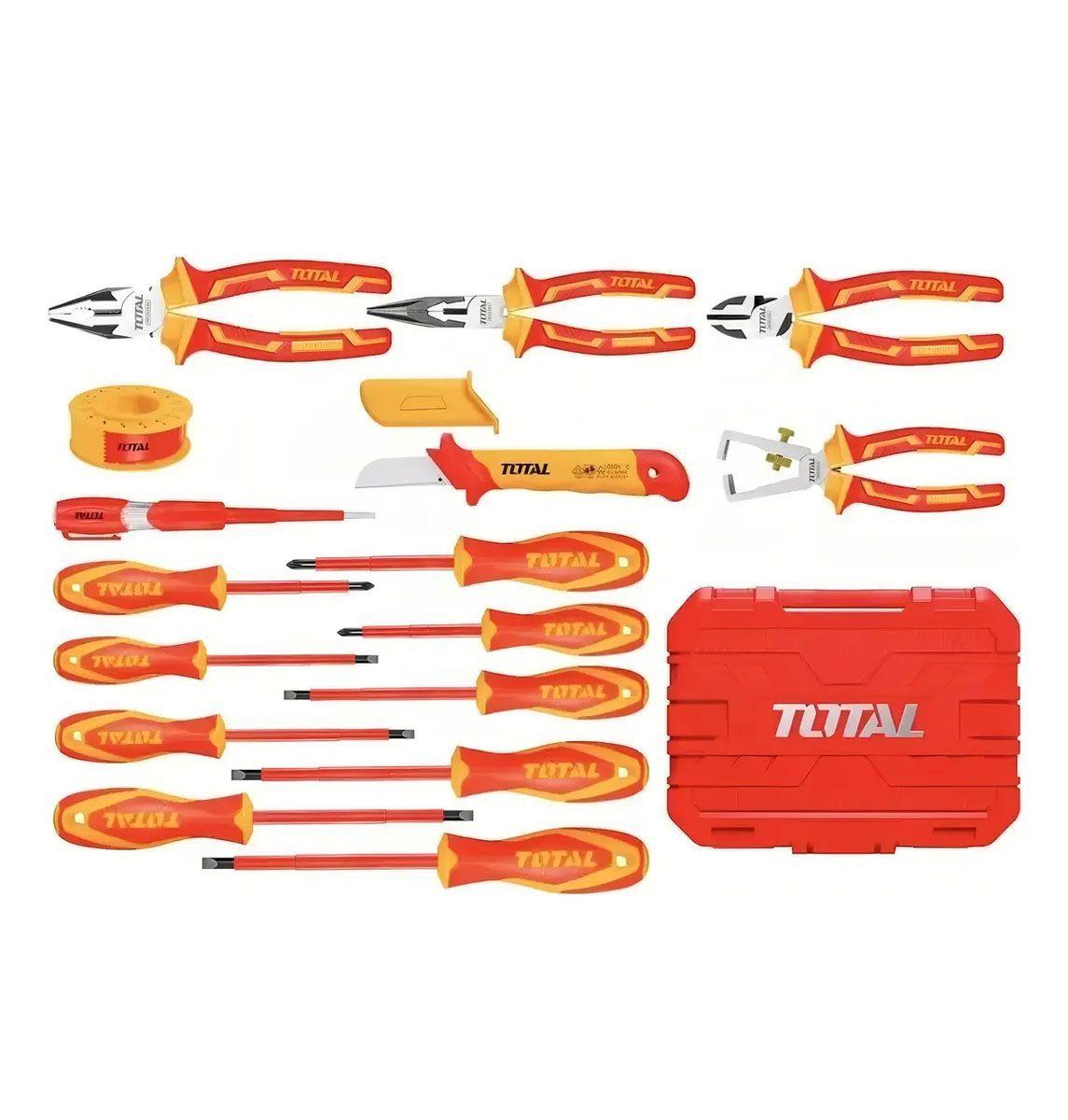 JUEGO HERRAMIENTAS 16PCS ELECTRICISTAS AISLADOS TOTAL-1