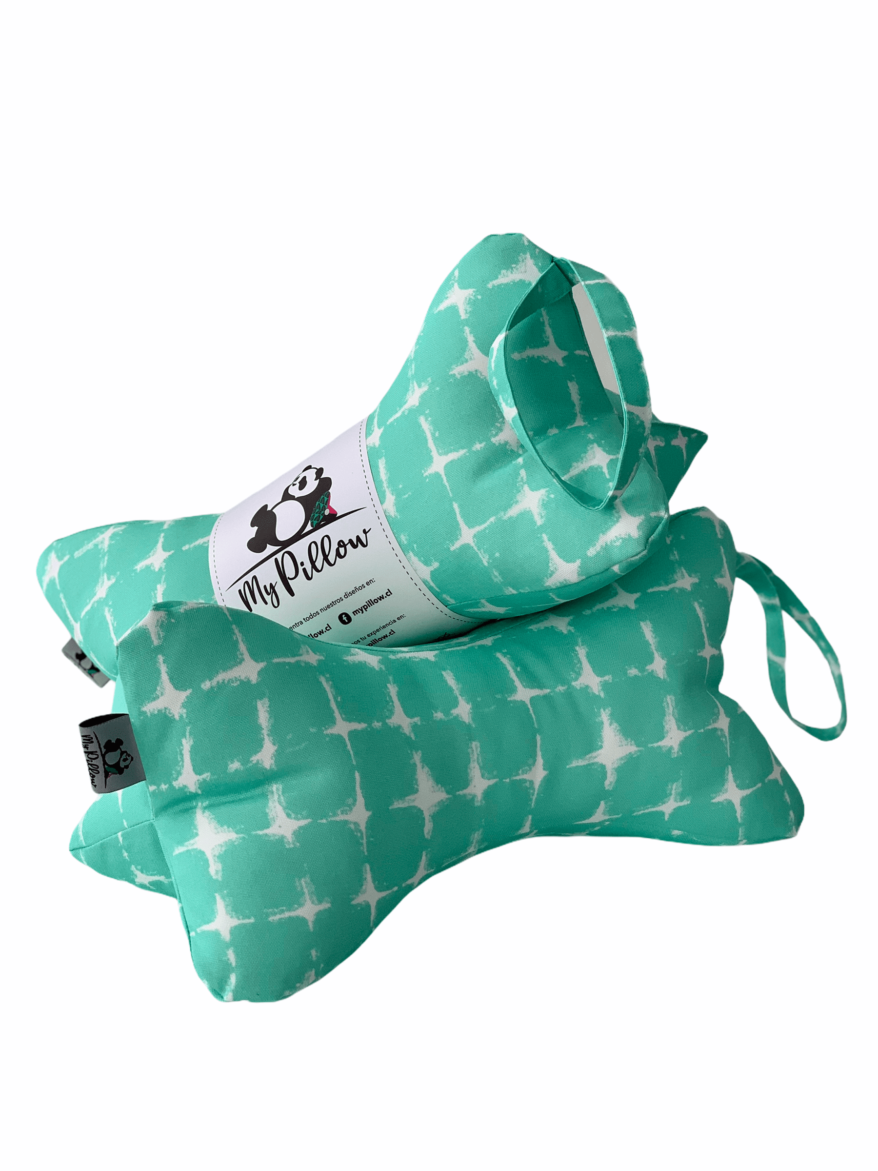 Cojín / Almohada My Pillow Cuadrados verde agua-1