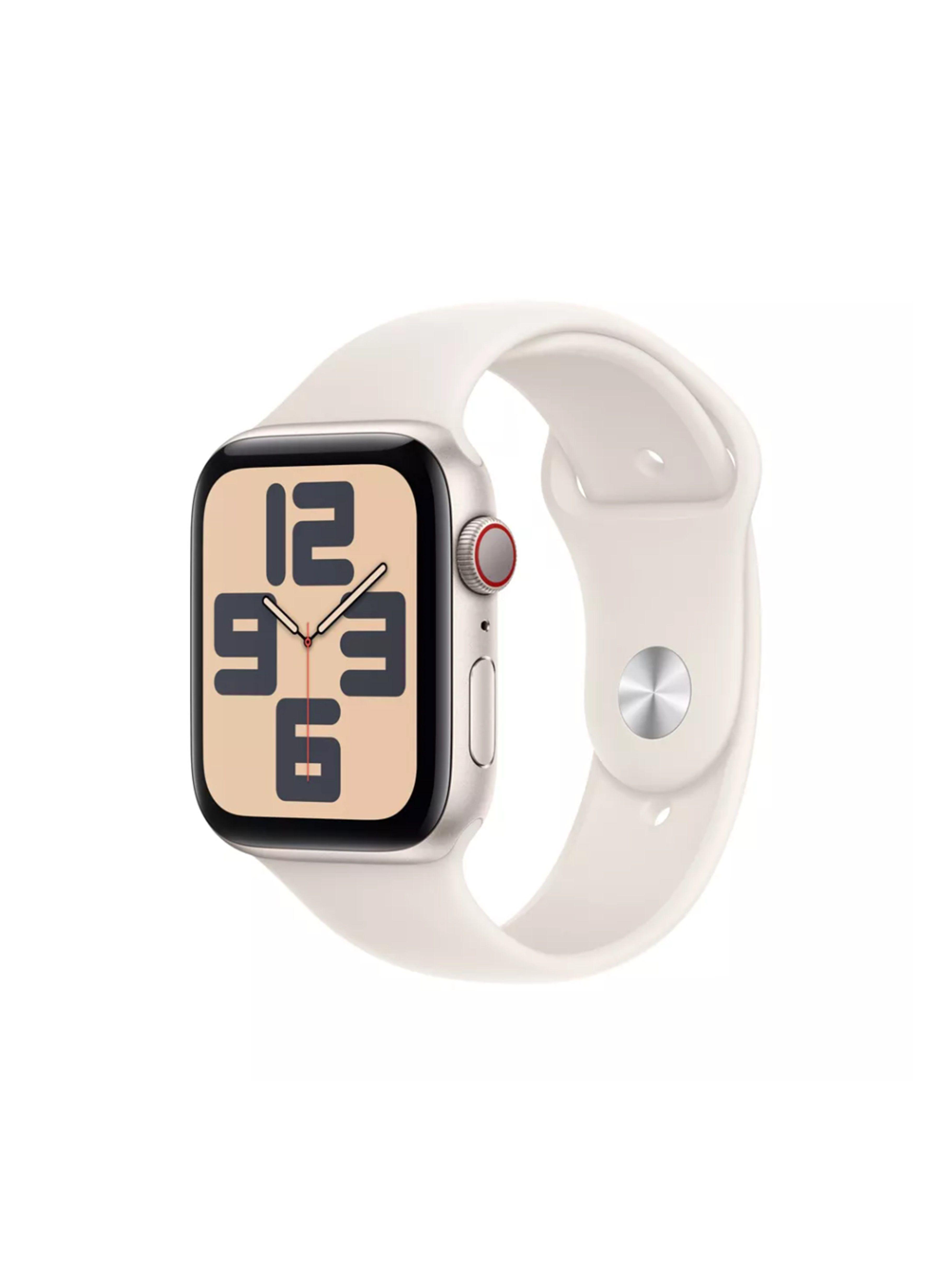 Apple Watch SE (2da Gen) GPS 44mm - Caja de Aluminio Starlight con Correa Sport Band Star M/L -0