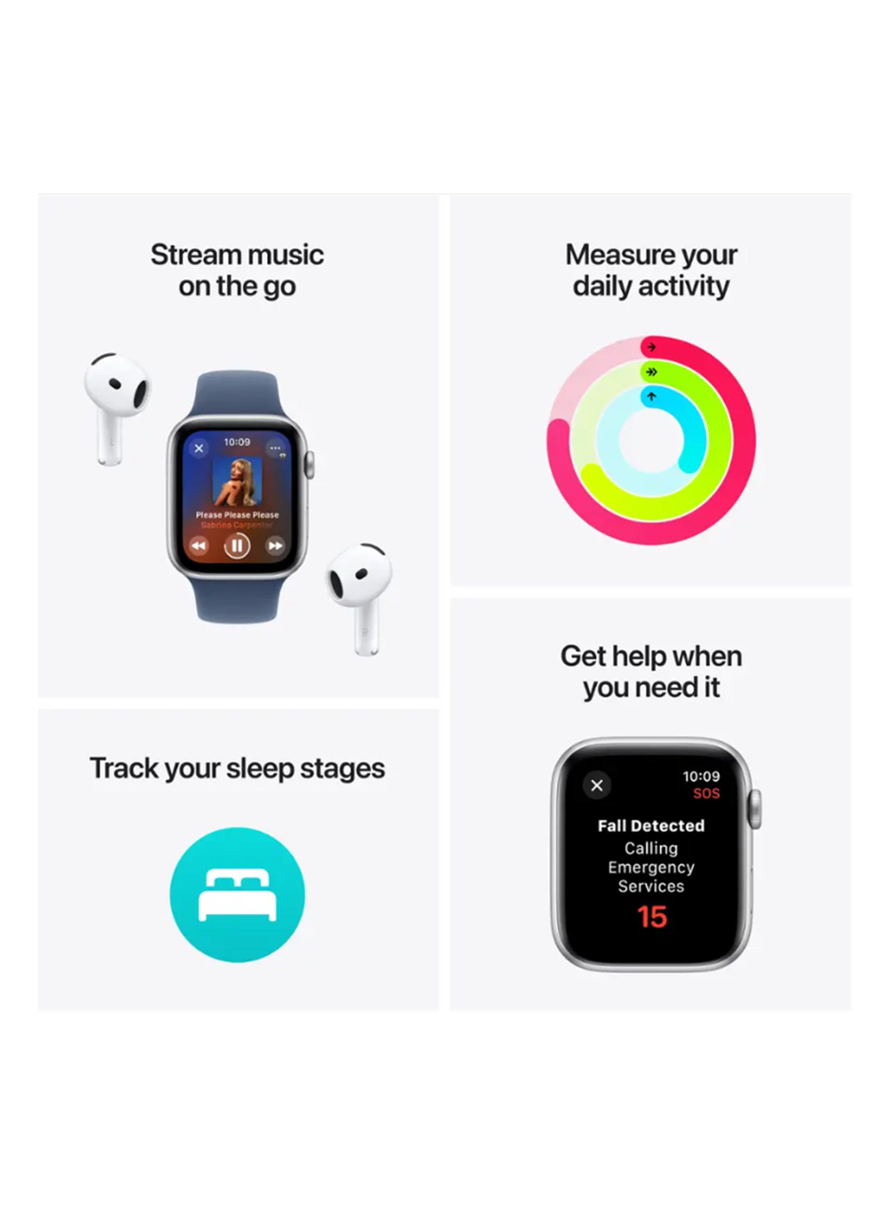 Apple Watch SE 2.ª gen. (GPS) 40mm Caja Aluminio con correa Ink Sport Loop S/M - Color Midnight -2