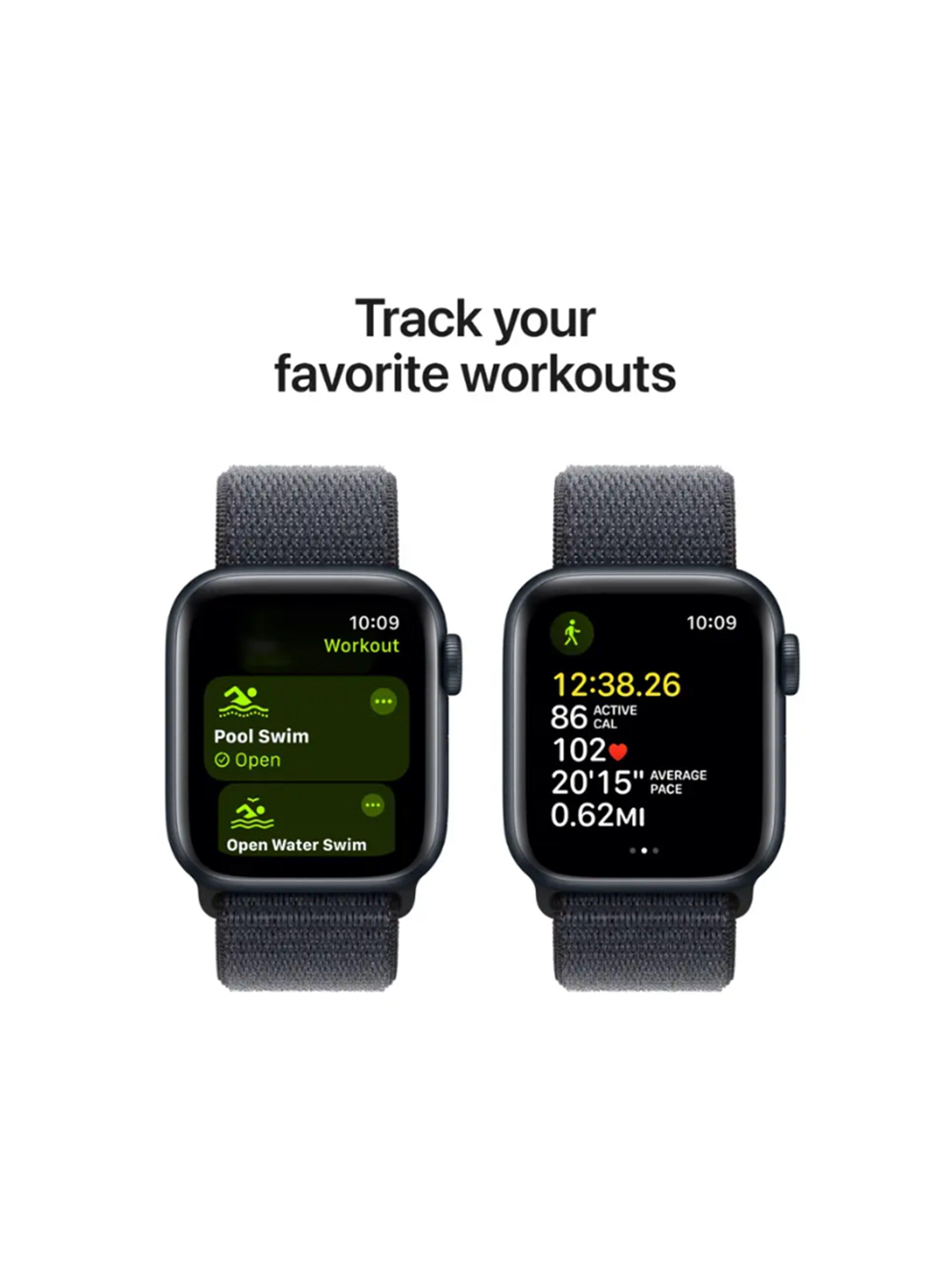 Apple Watch SE 2.ª gen. (GPS) 40mm Caja Aluminio con correa Ink Sport Loop S/M - Color Midnight -5