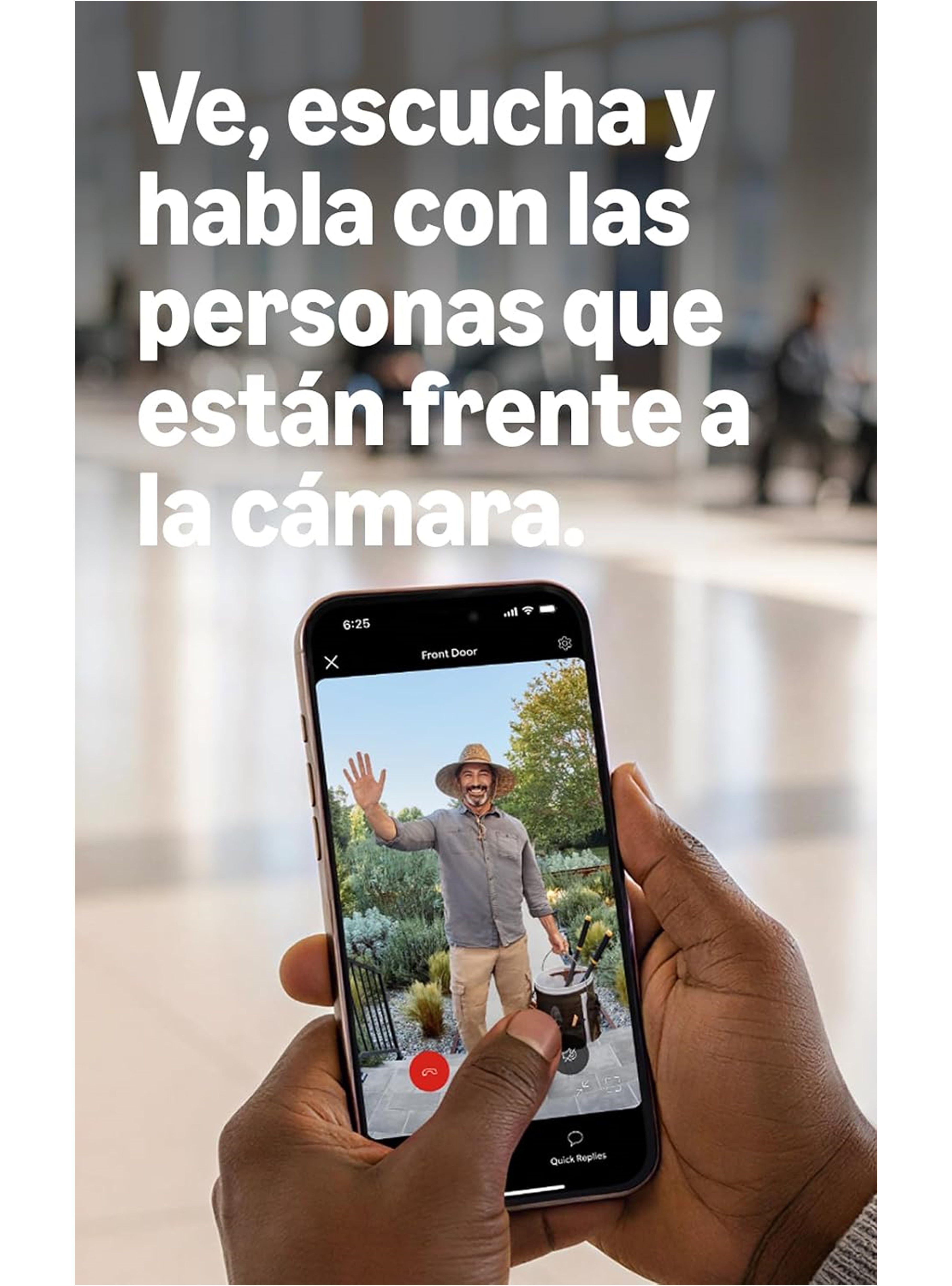 Camara de Seguridad Ring Battery Doorbell con Indoor Cam Plus Blanco-3