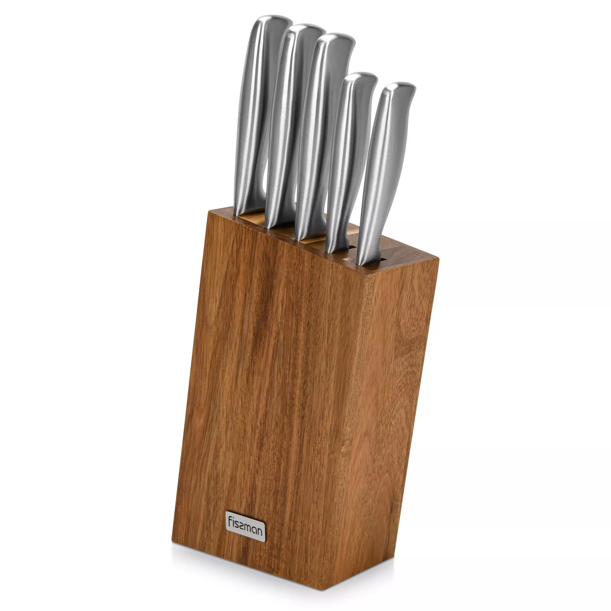 Set 5 Cuchillos Nagatomi Base De Madera Fissman-0