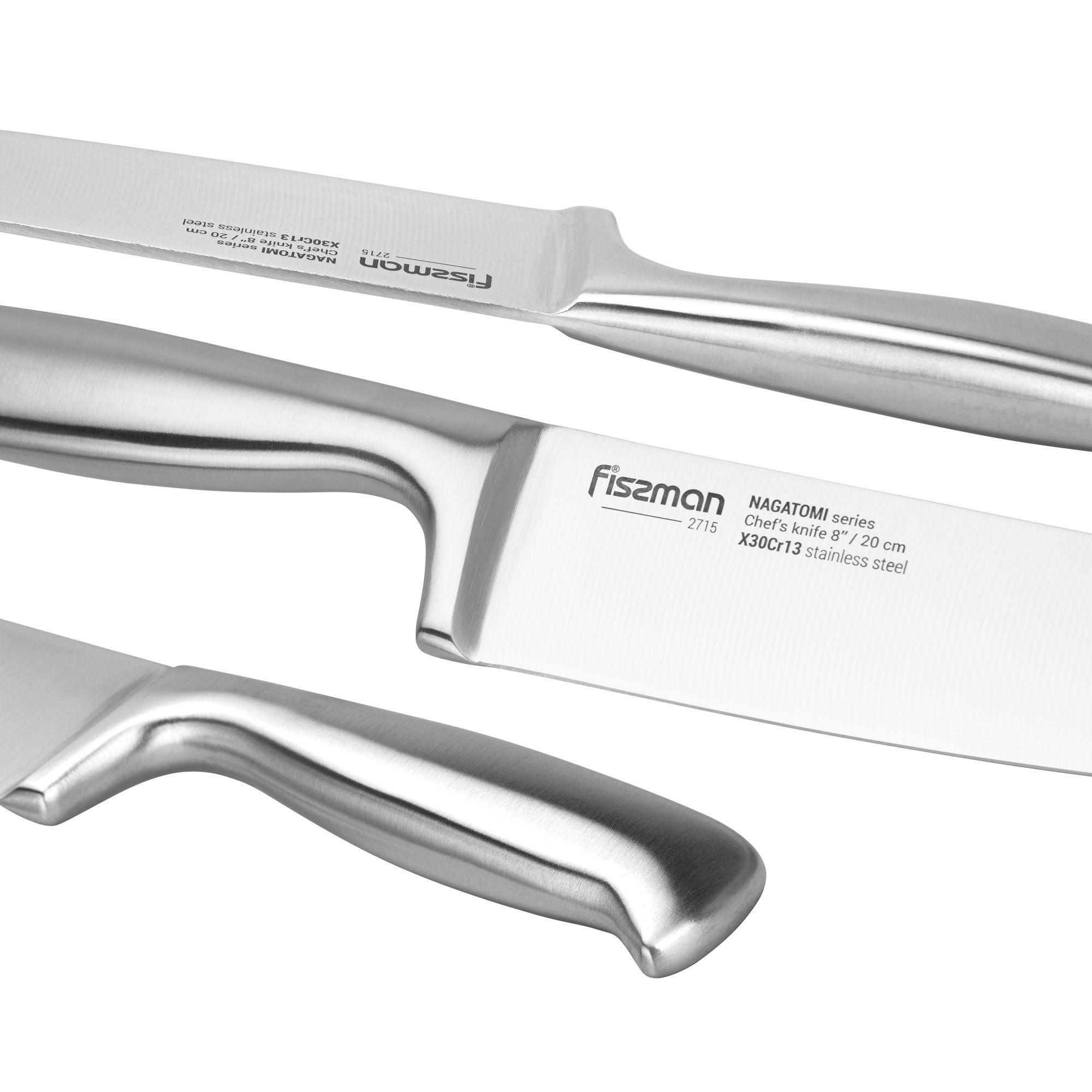 Set 5 Cuchillos Nagatomi Base De Madera Fissman-4