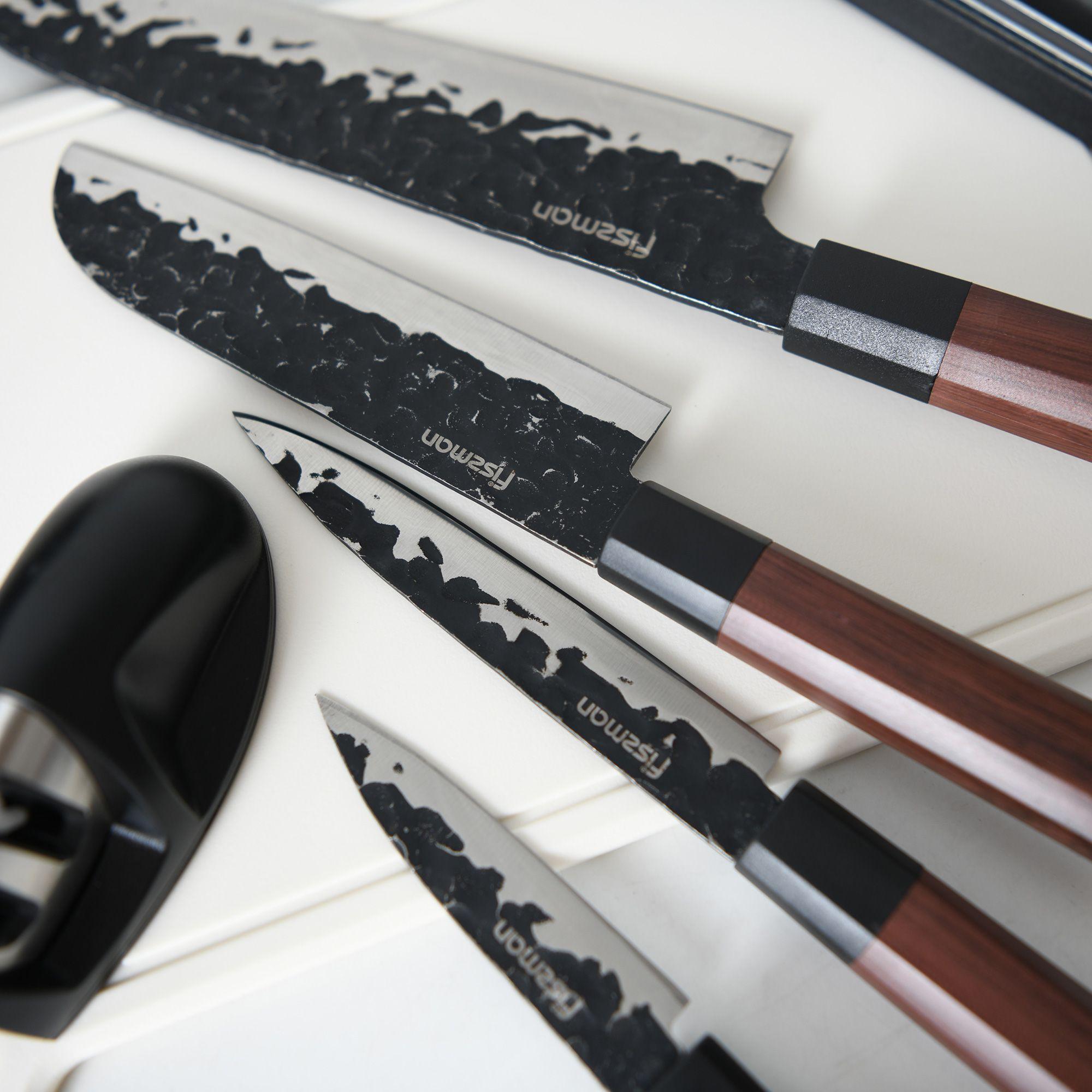 Set 4 cuchillos de cocina Kendo Afilador y Barra magn tica Fissman-7