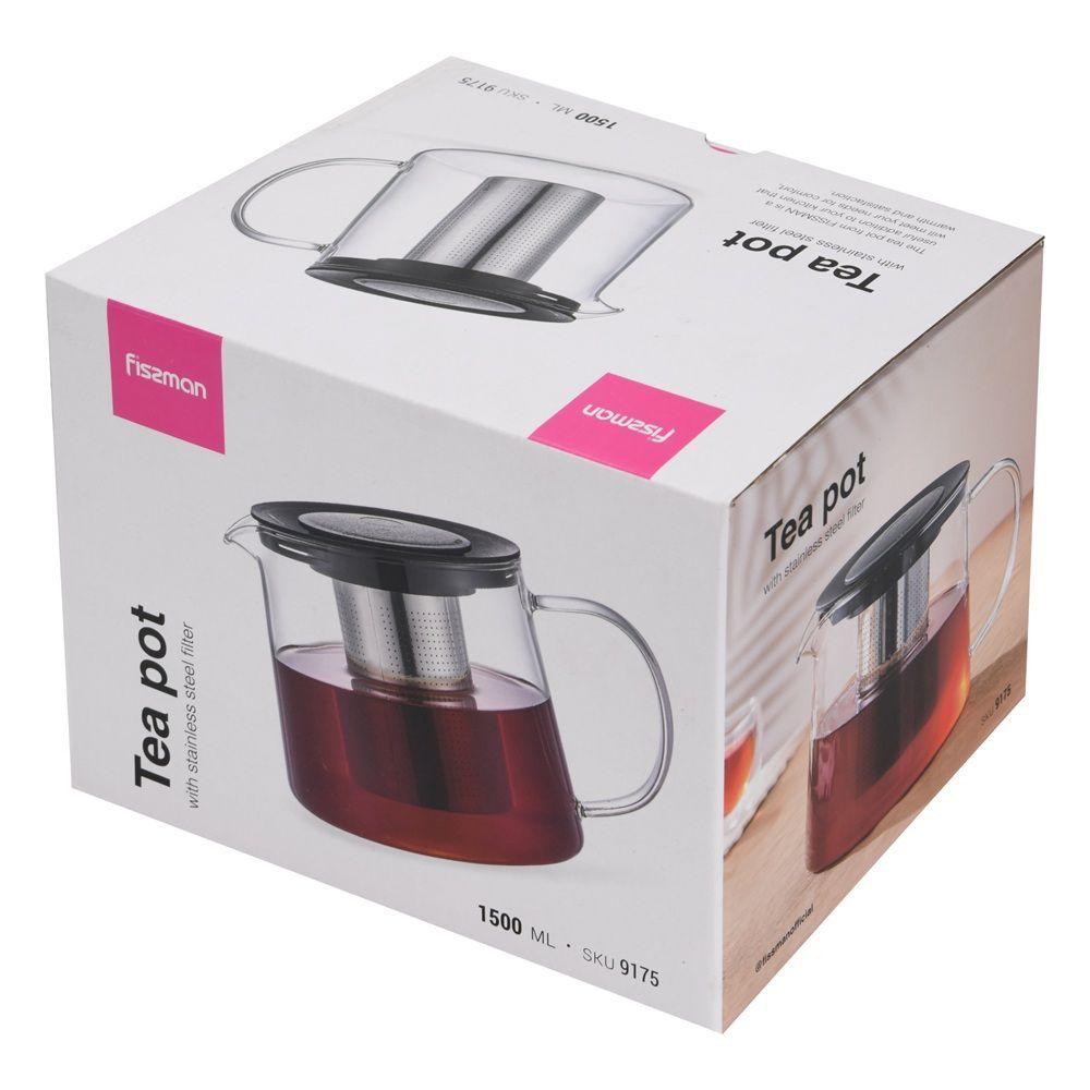 Tetera De Vidrio Con Infusor Central 1500 Ml Fissman-7