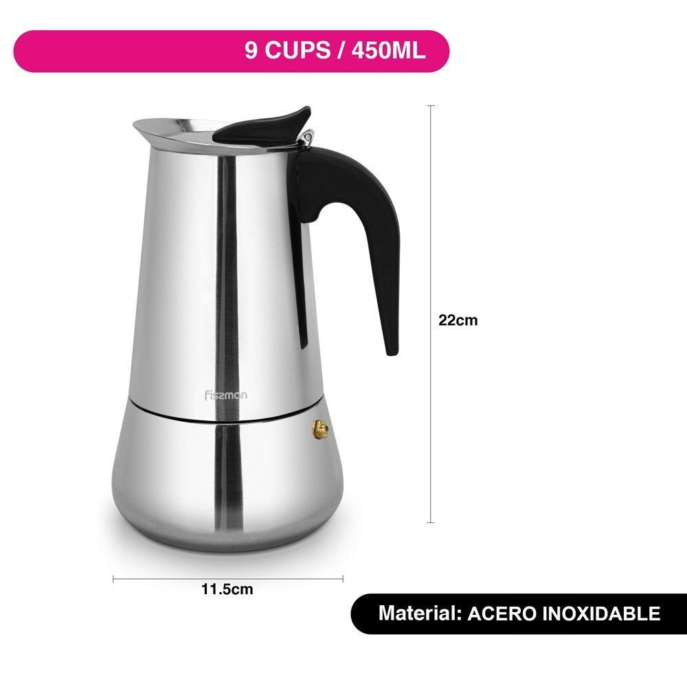 Cafetera Italiana Acero Geyser 450ml Fissman-2