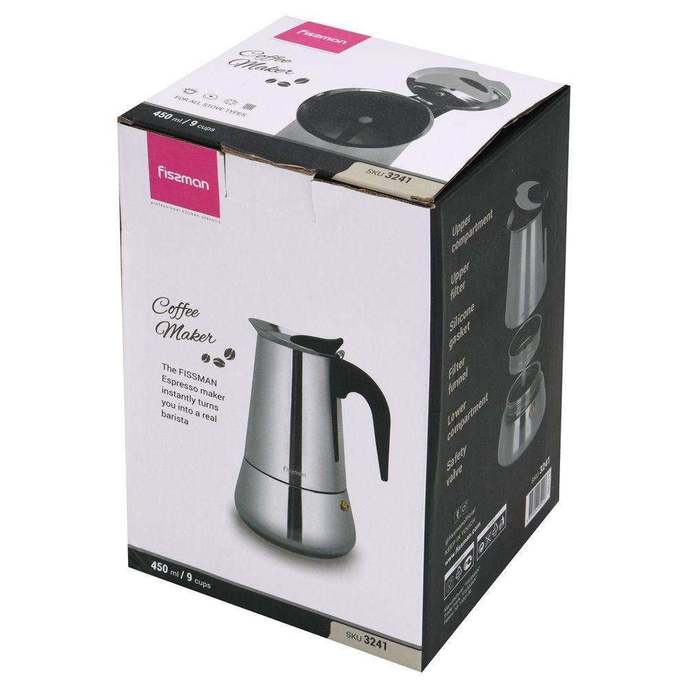 Cafetera Italiana Acero Geyser 450ml Fissman-5