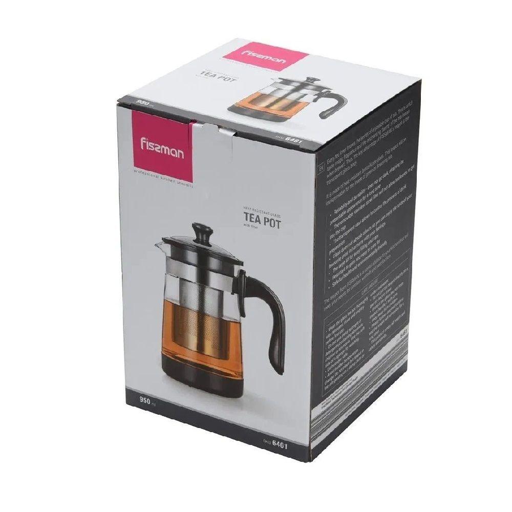 Tetera De Vidrio Con Infusor 950ml Fissman-4