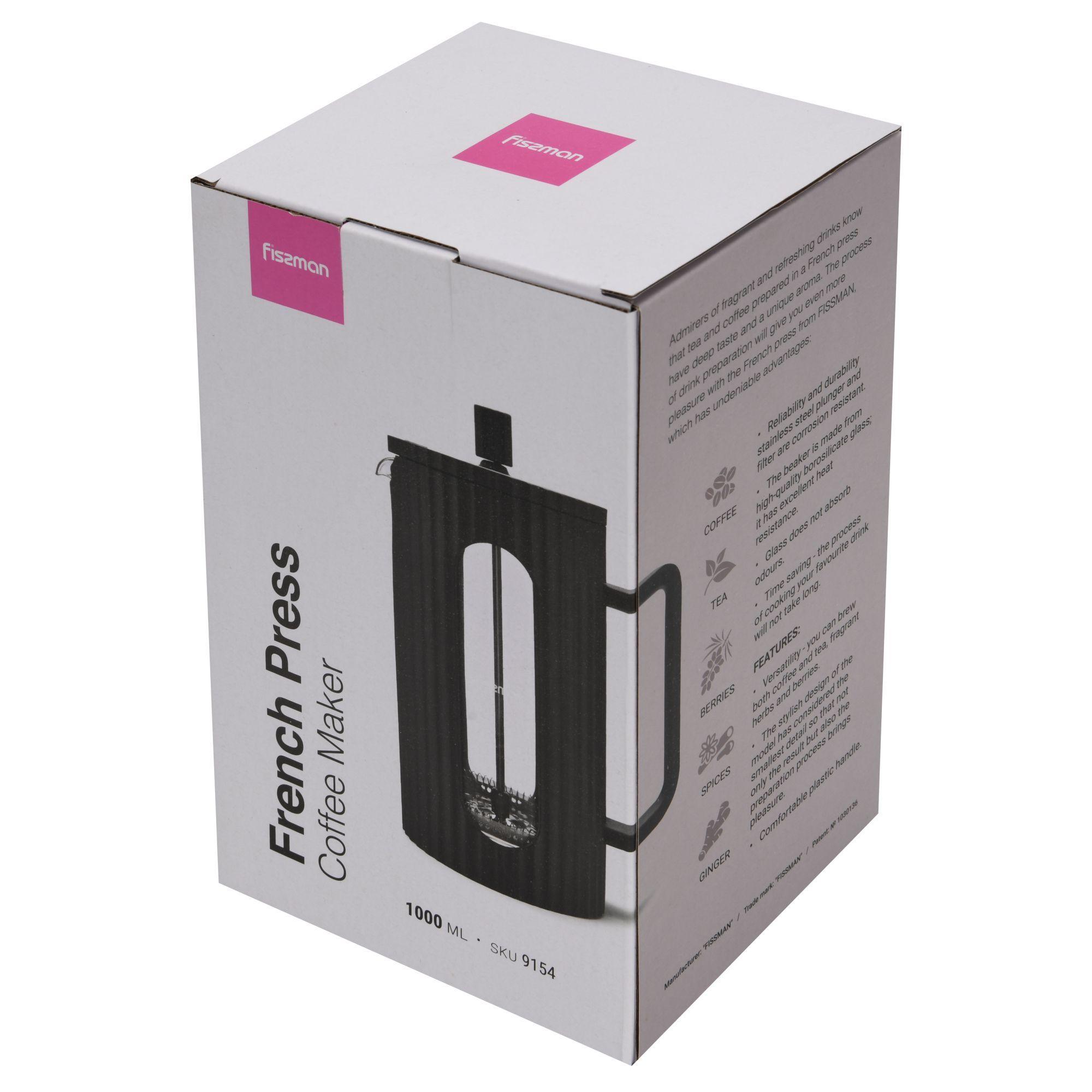 Cafetera Prensa Francesa La Negra 1000 Ml Fissman-7