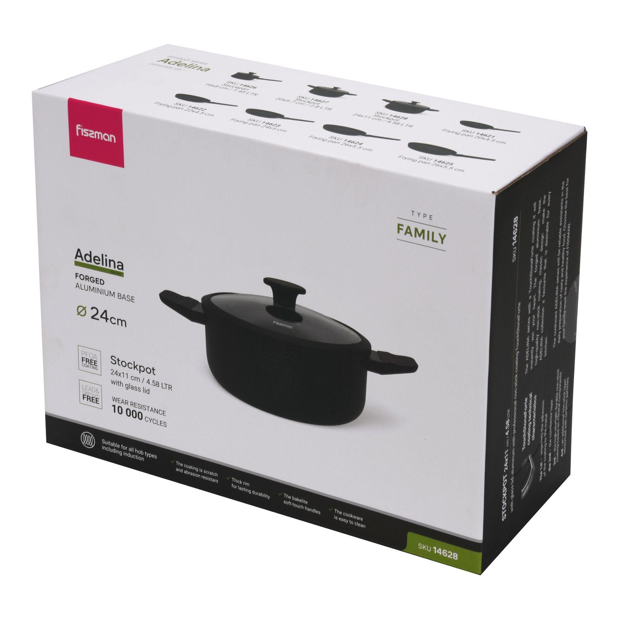 Olla Adelina Con Tapa De Cristal 4.58 Litros Fissman-9