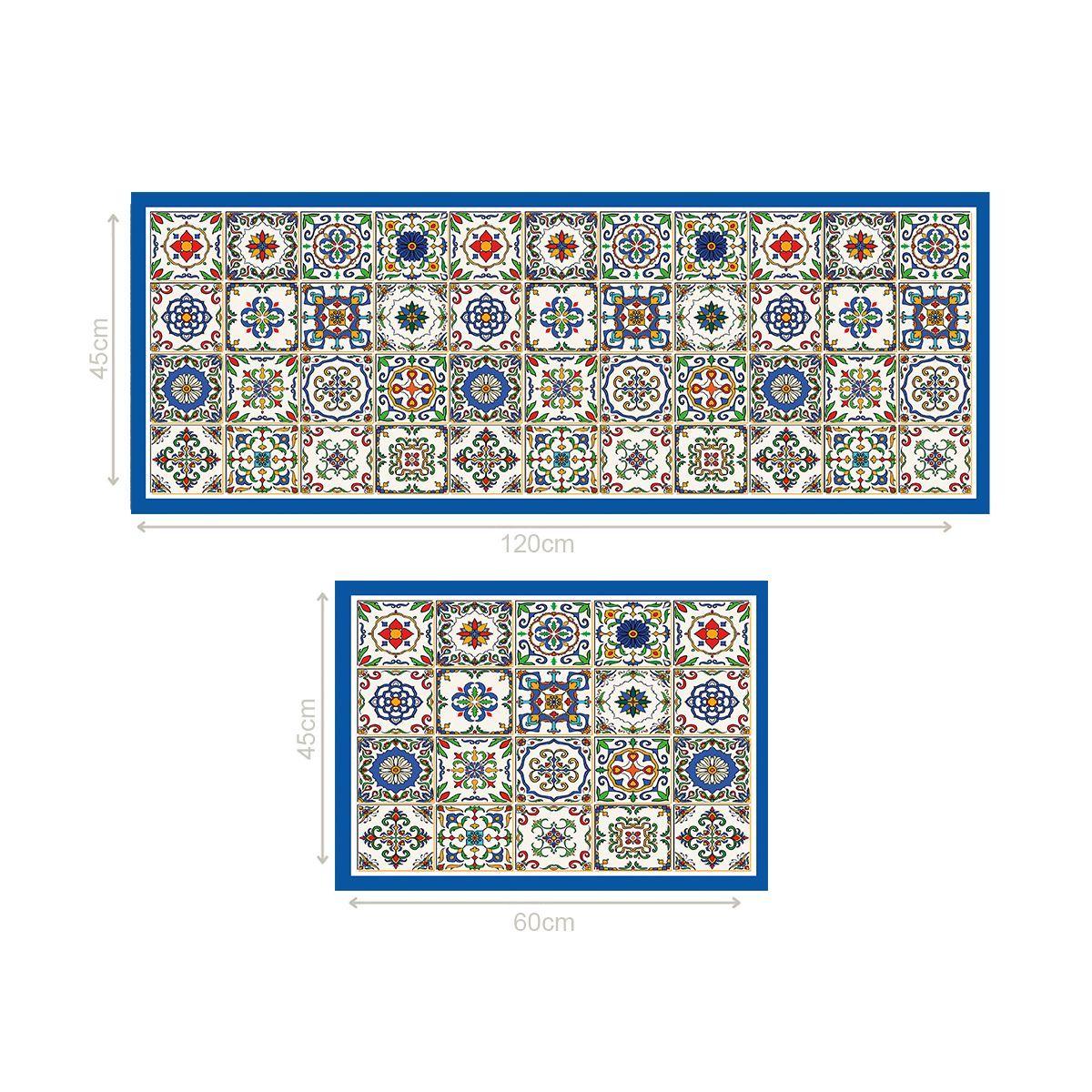 Set 2 Alfombras de Cocina Baldosa Española-0