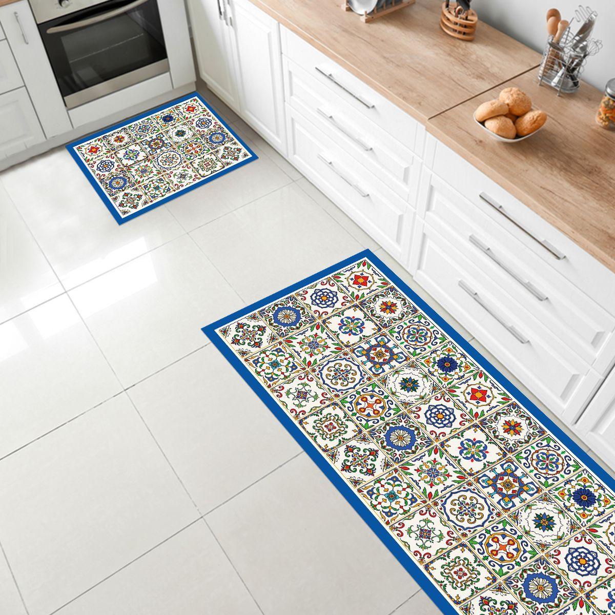 Set 2 Alfombras de Cocina Baldosa Española-1