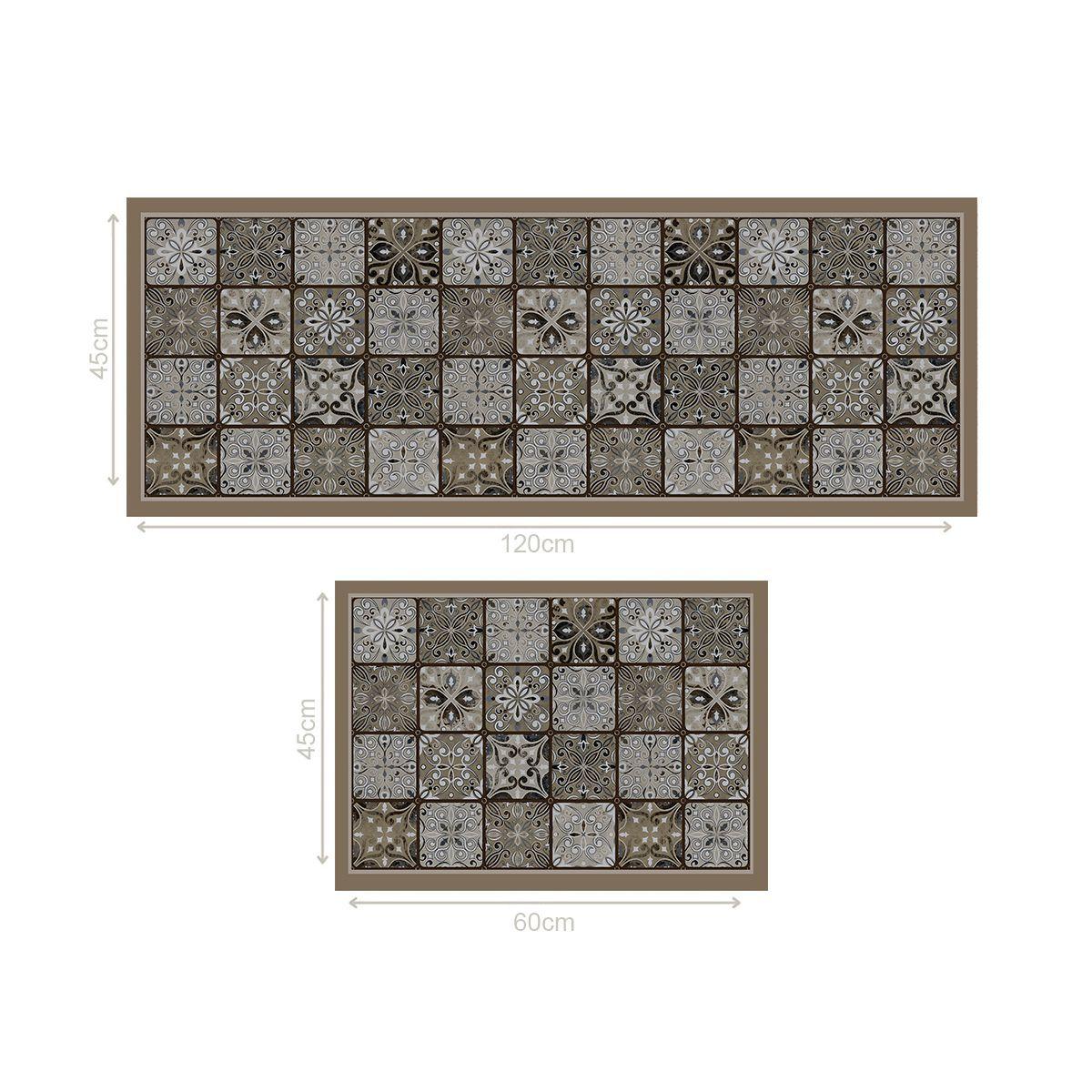 Set 2 Alfombras de Cocina Baldosa Ligure-2