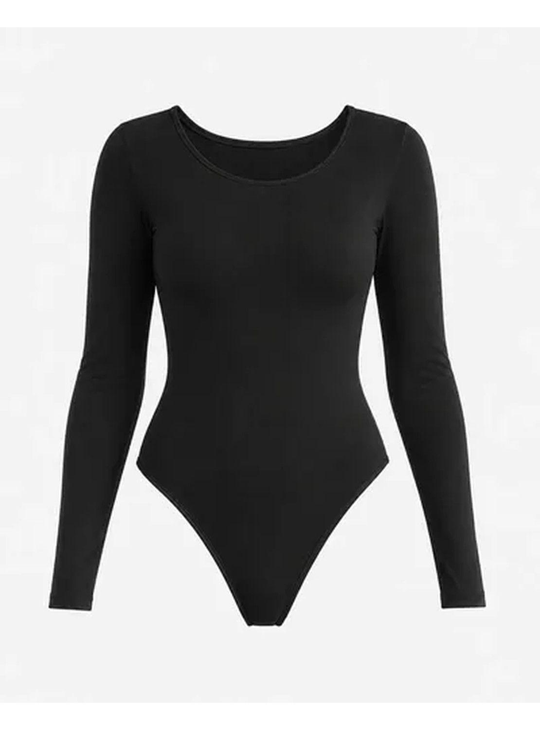 Body Mujer Manga Larga Escote Redondo Compresor Ajustado-0