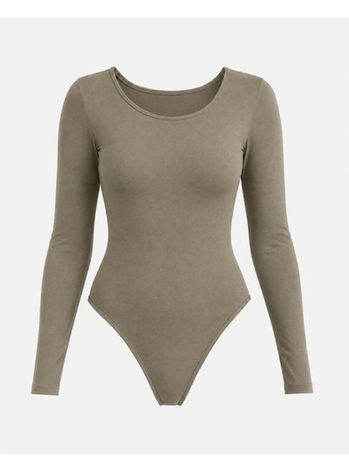Body Mujer Manga Larga Escote Redondo Compresor Ajustado-0