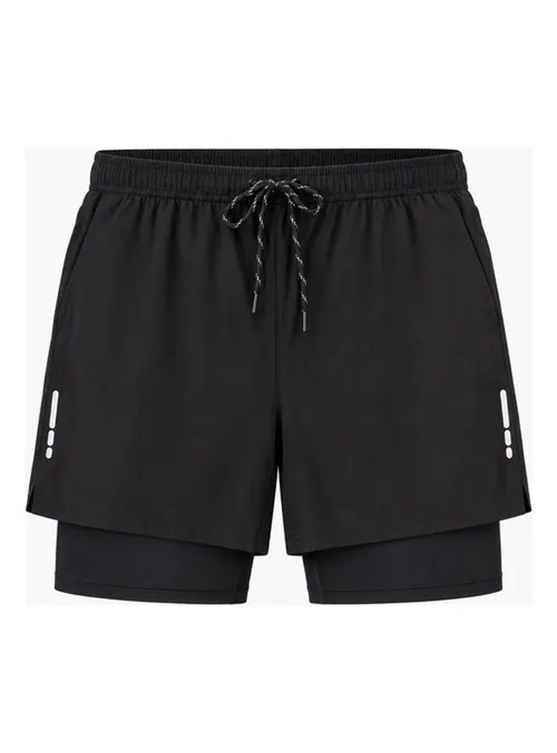 Short Deportivo Running Hombre 2 En 1 Con Calza Interior-0