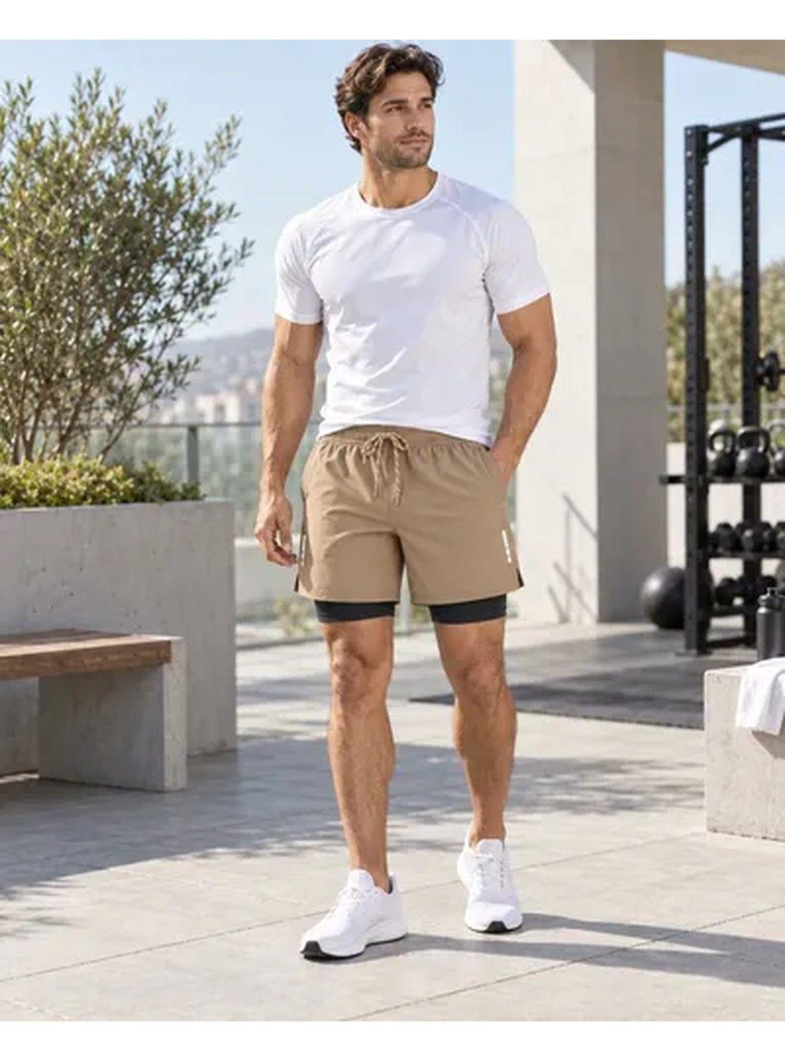 Short Deportivo Running Hombre 2 En 1 Con Calza Interior-1