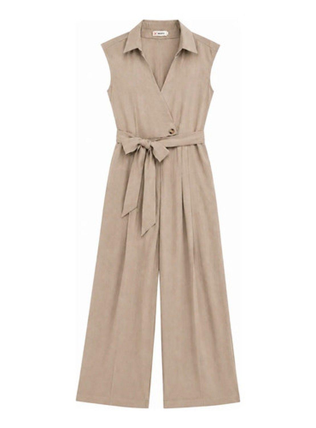 Enterito Jumpsuit Palazzo Largo Elegante Casual Fiesta-0