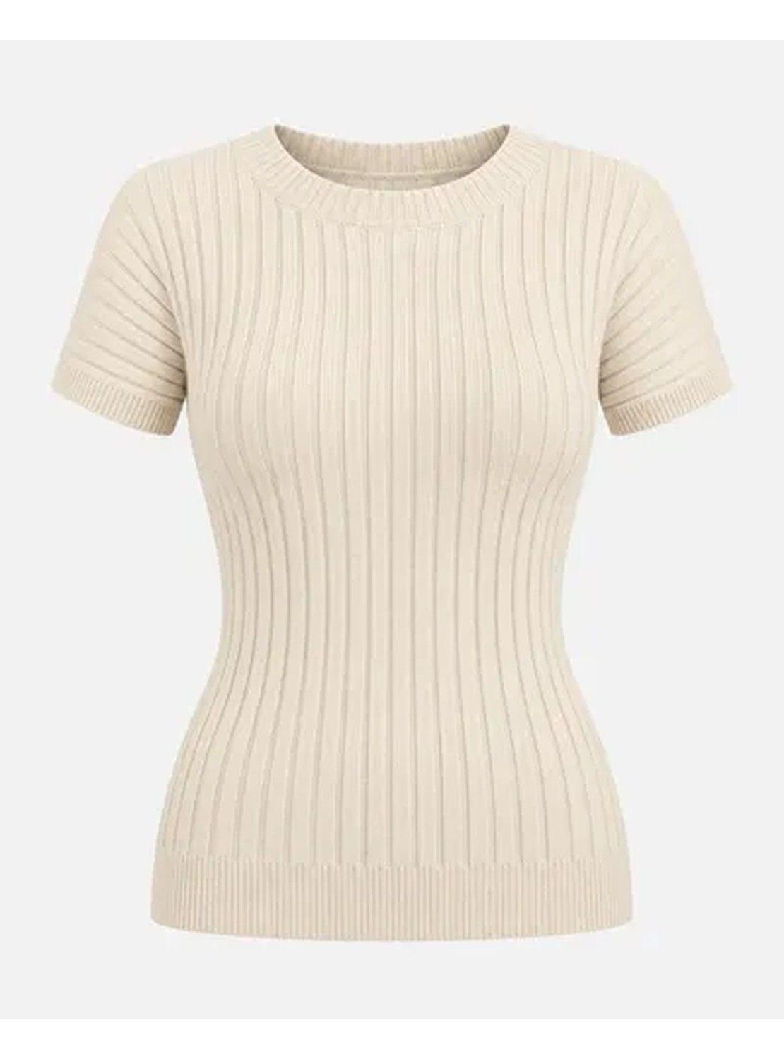 Top Mujer Tejido Acanalado Manga Corta Talla Única-0
