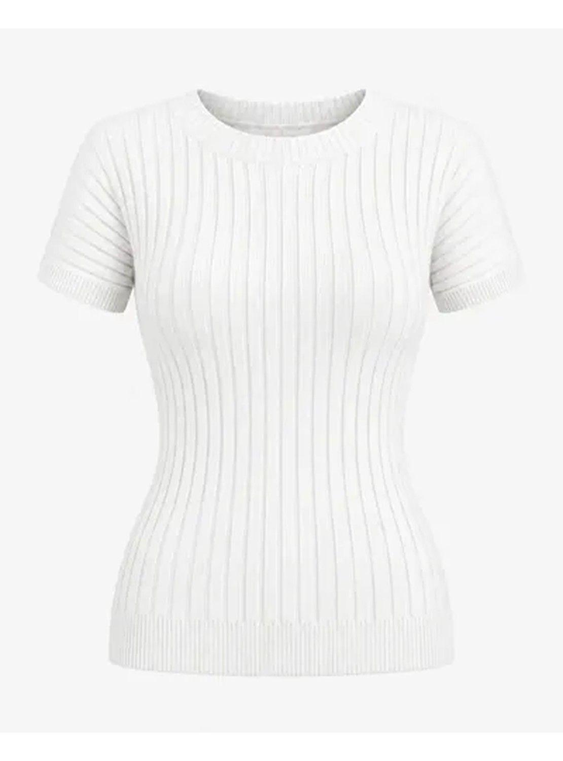 Top Mujer Tejido Acanalado Manga Corta Talla Única-0