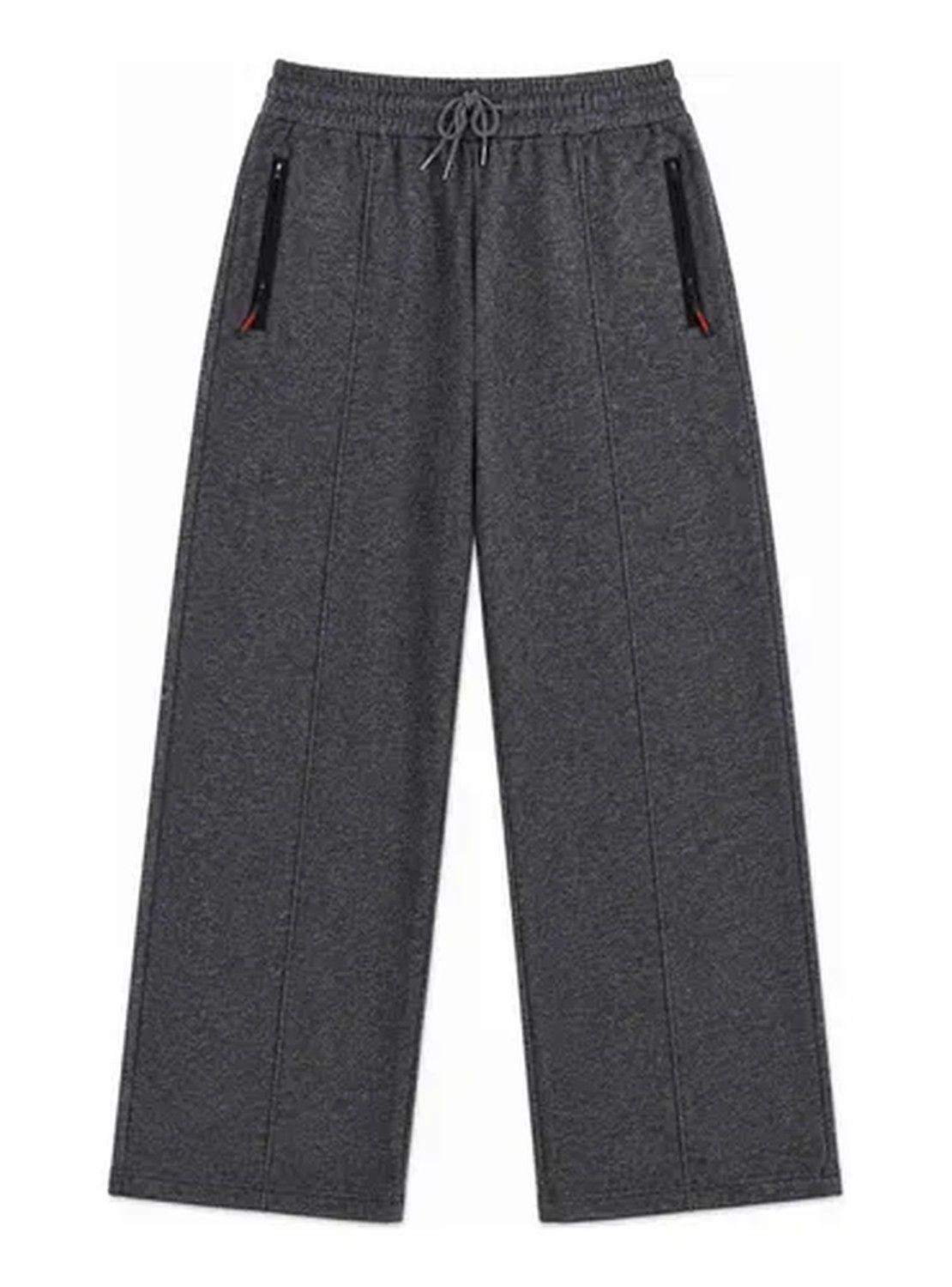 Pantalón De Buzo Unisex Pierna Ancha Con Interior Térmico-5