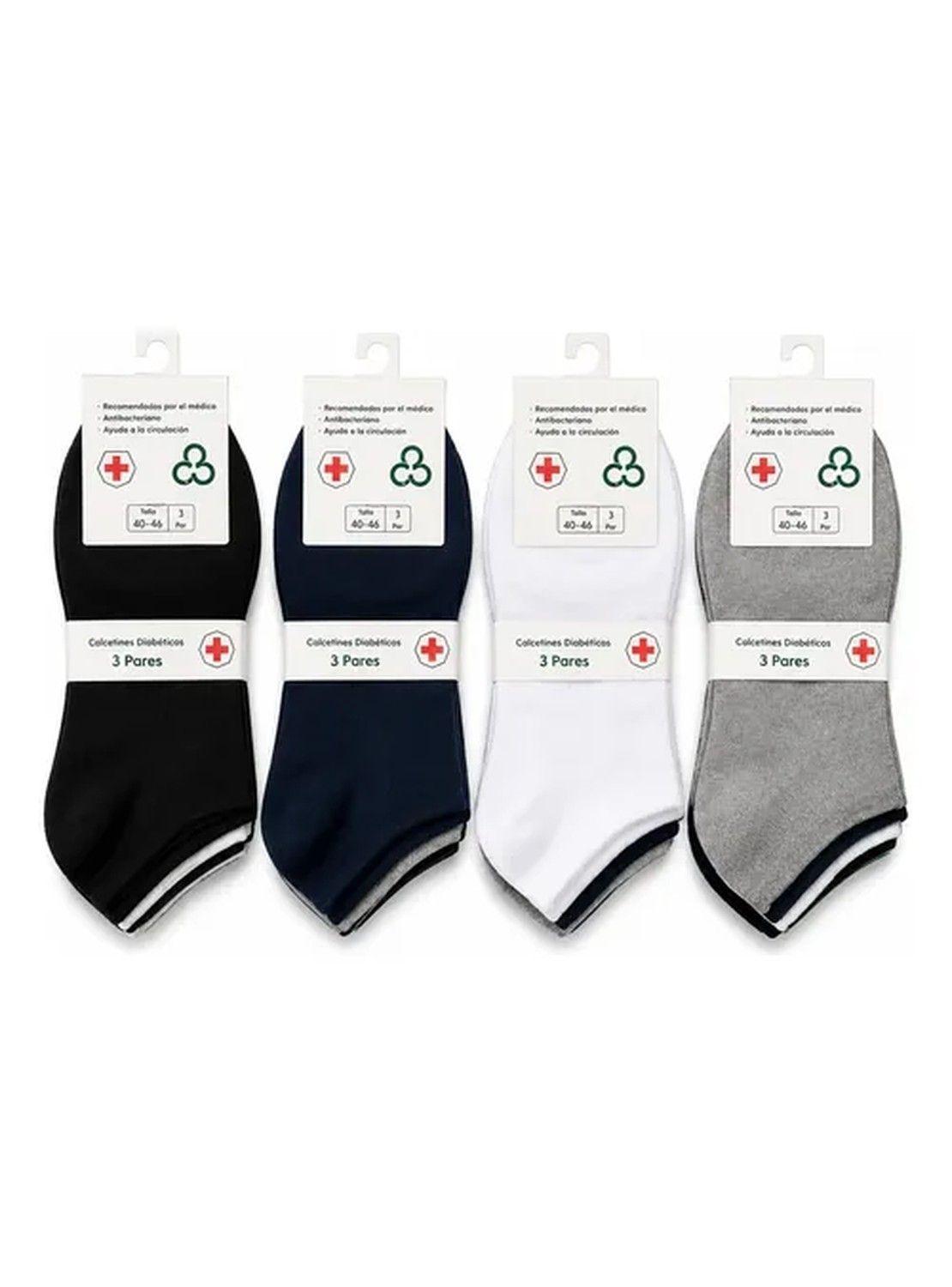 Calcetines Diabéticos Hombre Pack 12 Pares Talla Surtido-0