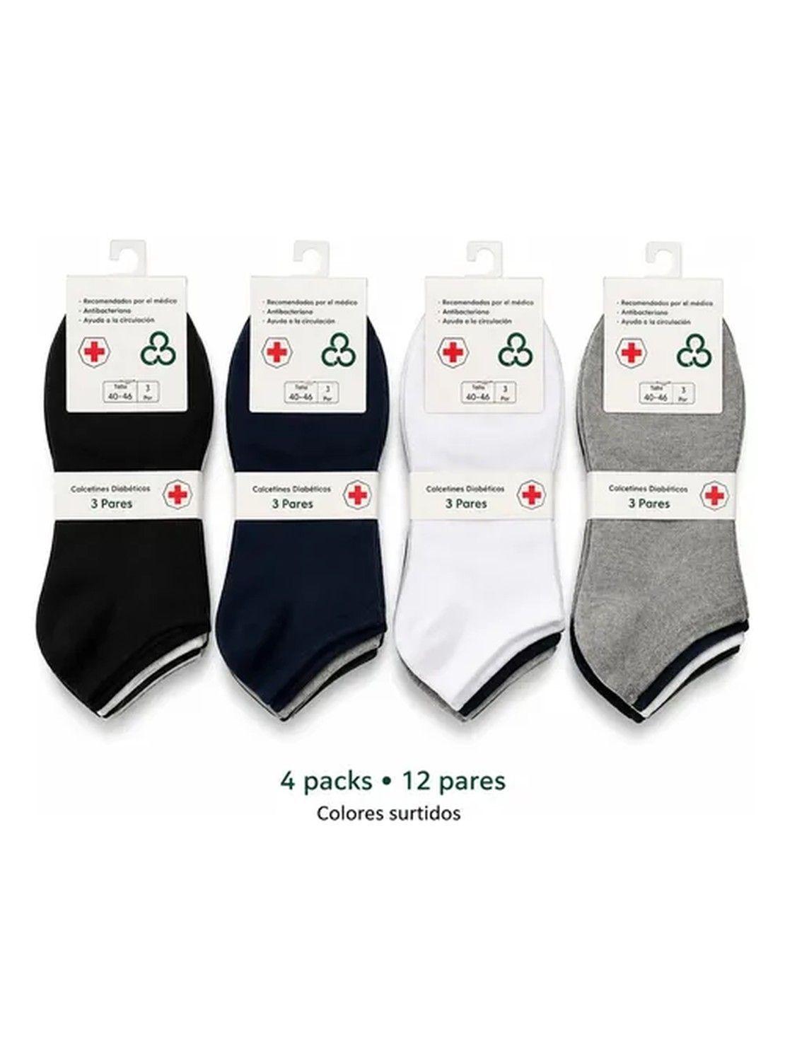 Calcetines Diabéticos Hombre Pack 12 Pares Talla Surtido-6