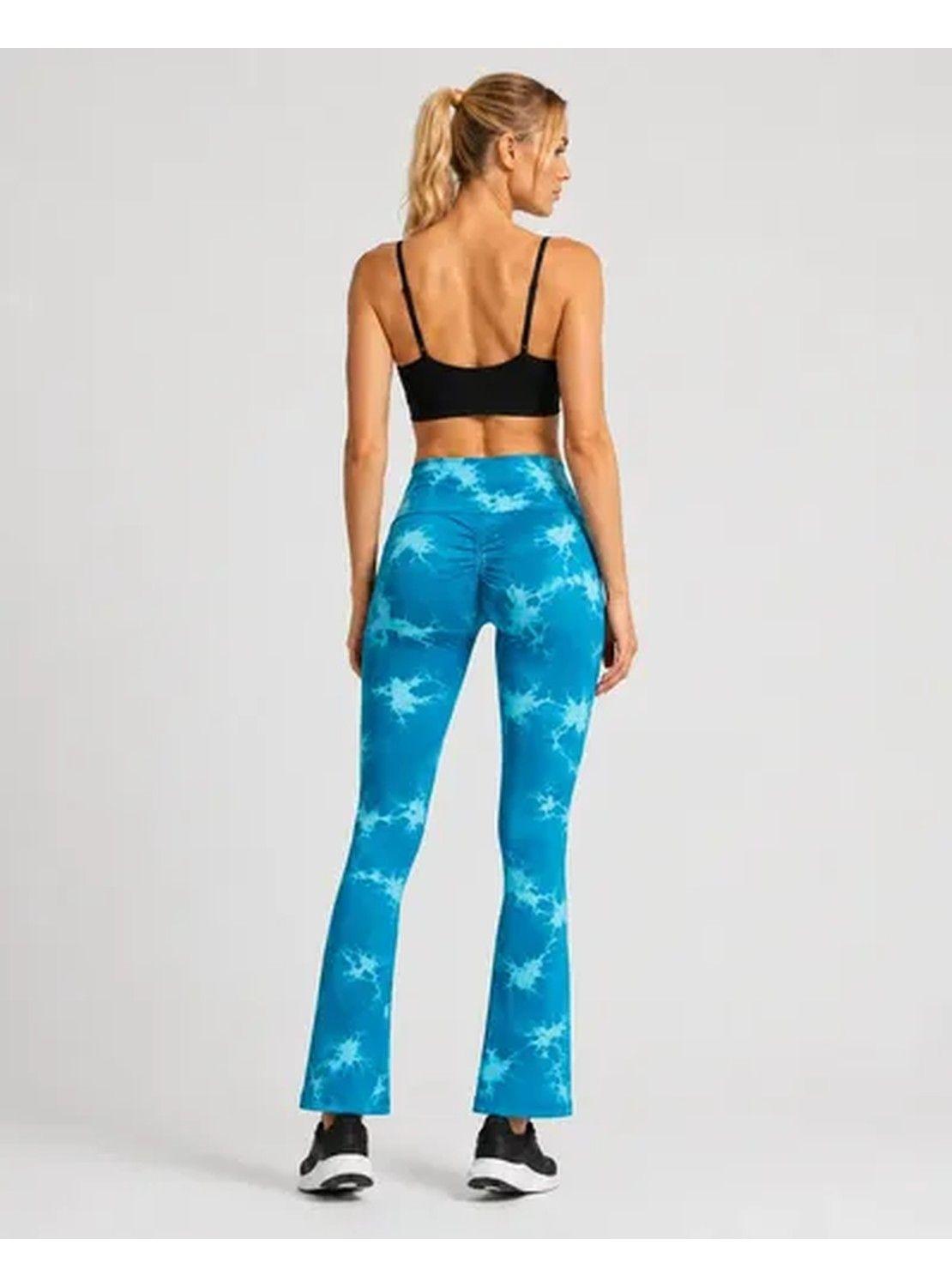 Calza Mujer Flare Scrunch Tiro Alto Tie Dye Corte-2