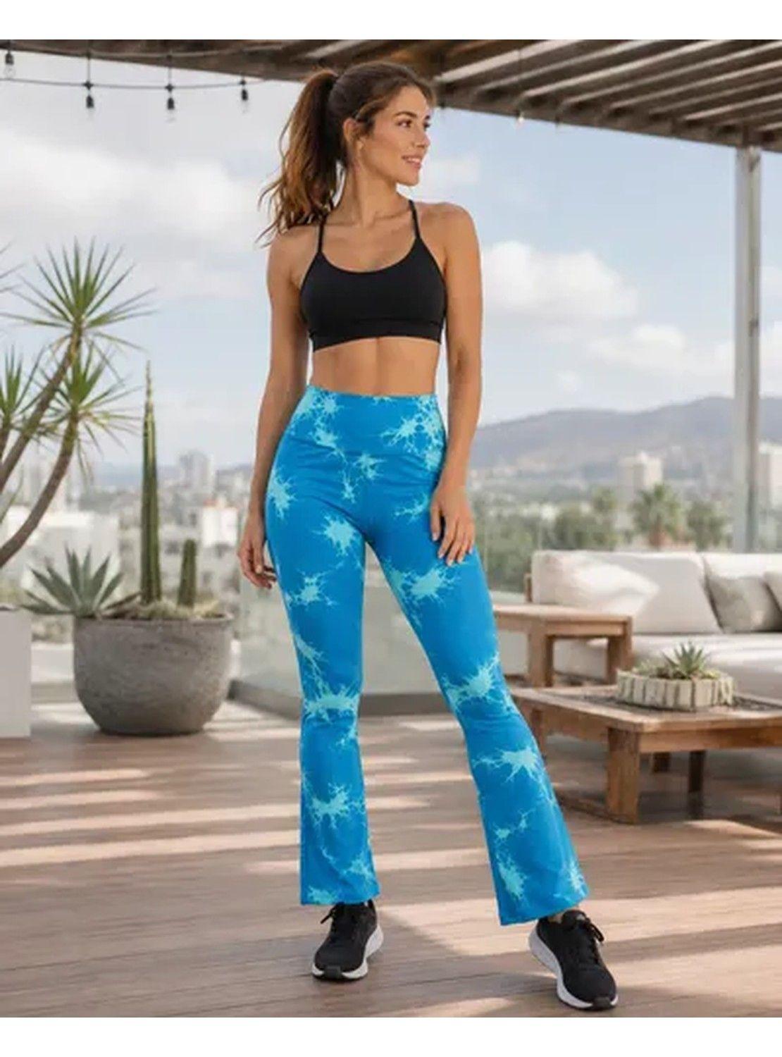 Calza Mujer Flare Scrunch Tiro Alto Tie Dye Corte-3