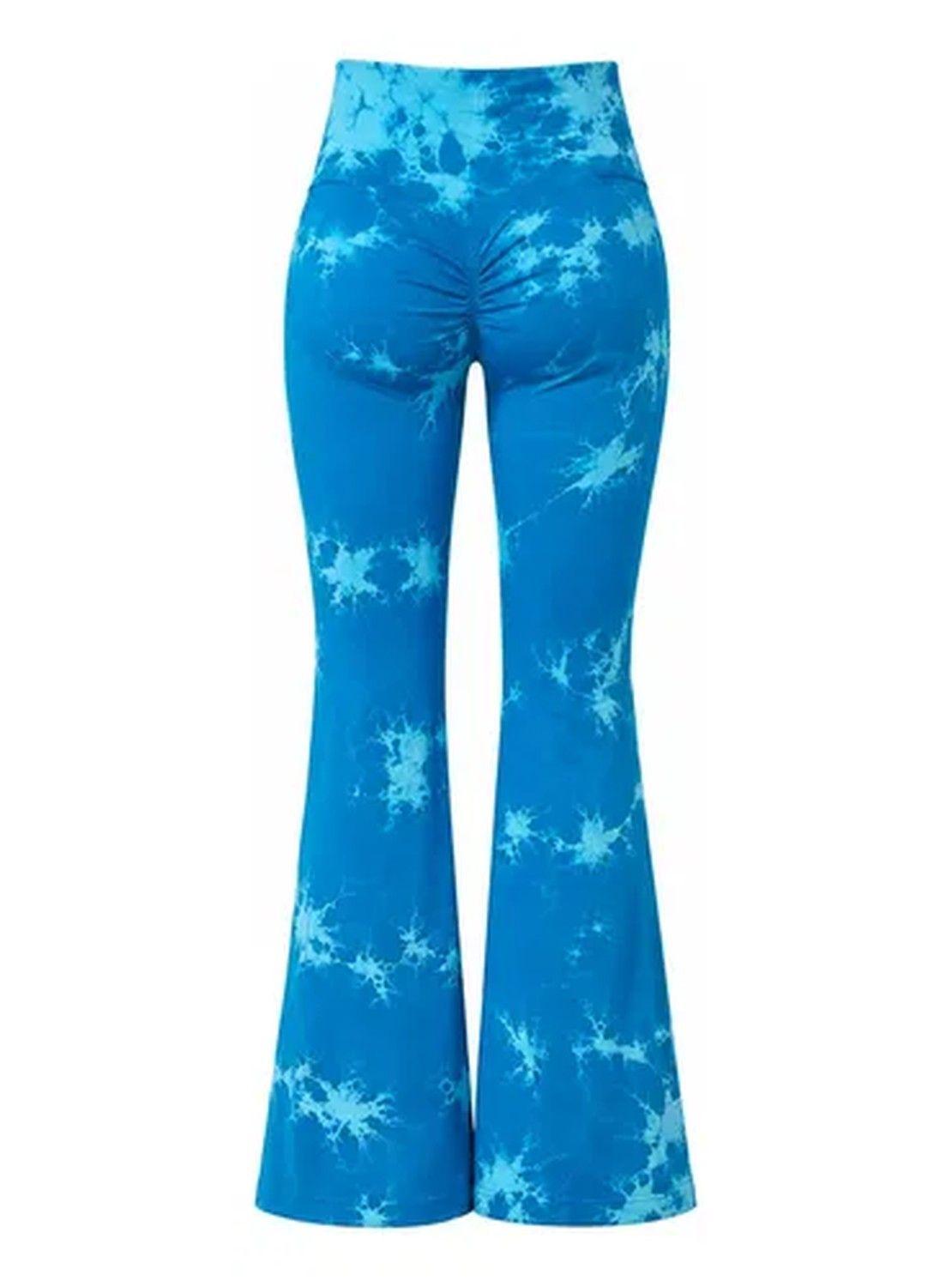 Calza Mujer Flare Scrunch Tiro Alto Tie Dye Corte-5