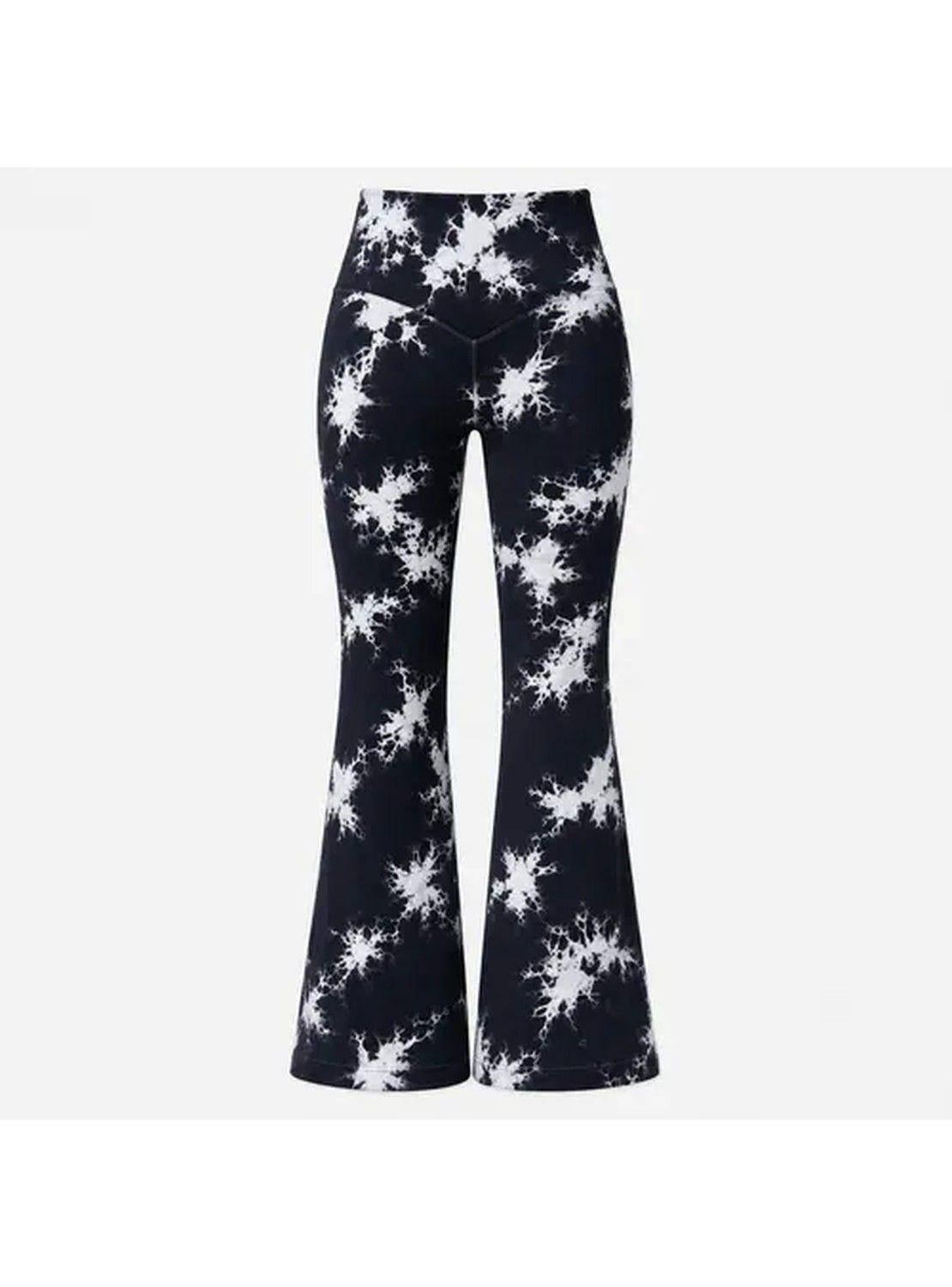 Calza Mujer Flare Scrunch Tiro Alto Tie Dye Corte-0