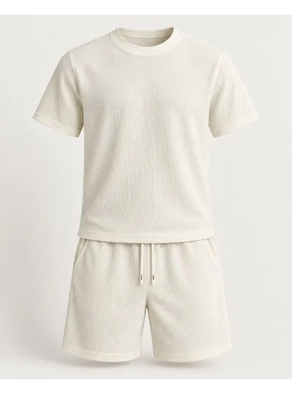 Conjunto Hombre Polera Short Texturado Casual Verano-2