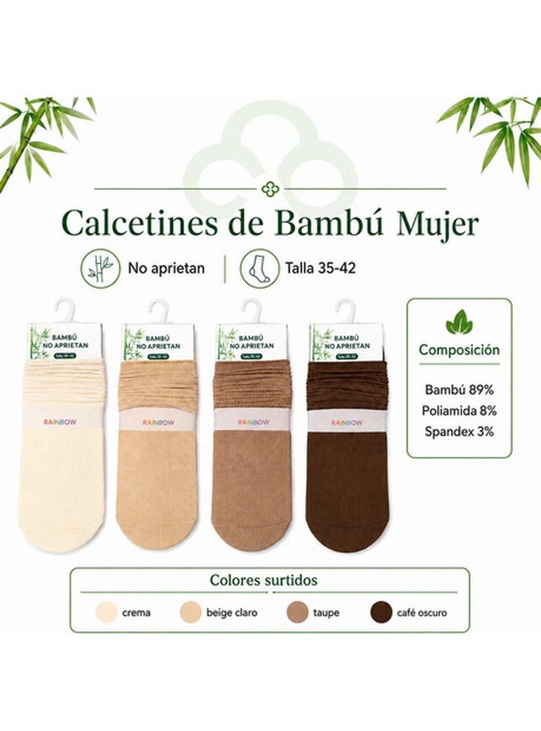 Calcetines Mujer Bambú Comfort Pack 12 Pares Talla Surtido-8