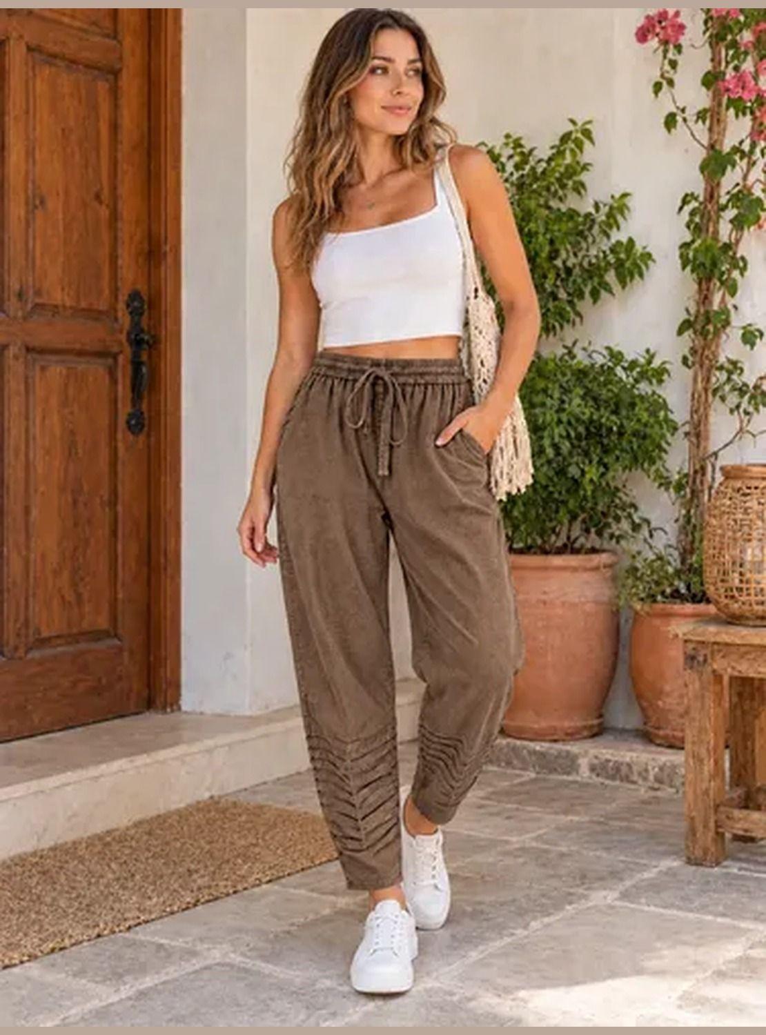 Pantalón NAZ Mujer Estilo Jaipur Cintura Elasticada-0