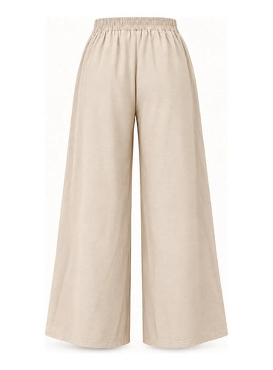 Pantalón NAZ Mujer Palazzo Cintura Elasticada Con Lazo-2
