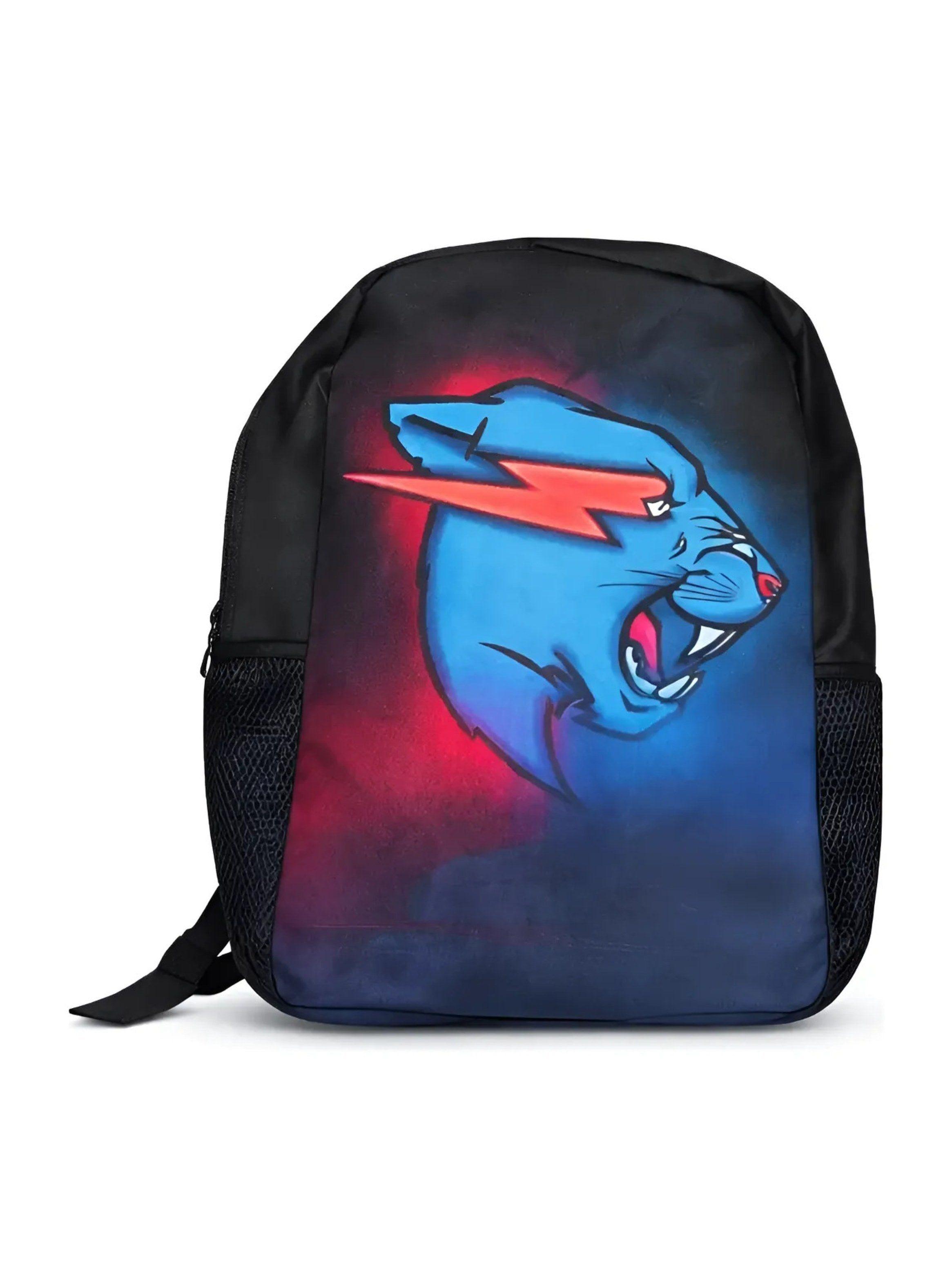 Mochila Mr Beast Negra Poliéster Con Porta Notebook-0