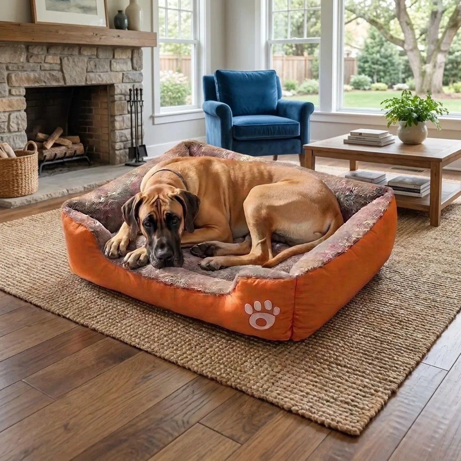 Cama Para Perro Razas Grandes Ergonómica Antiestres-2