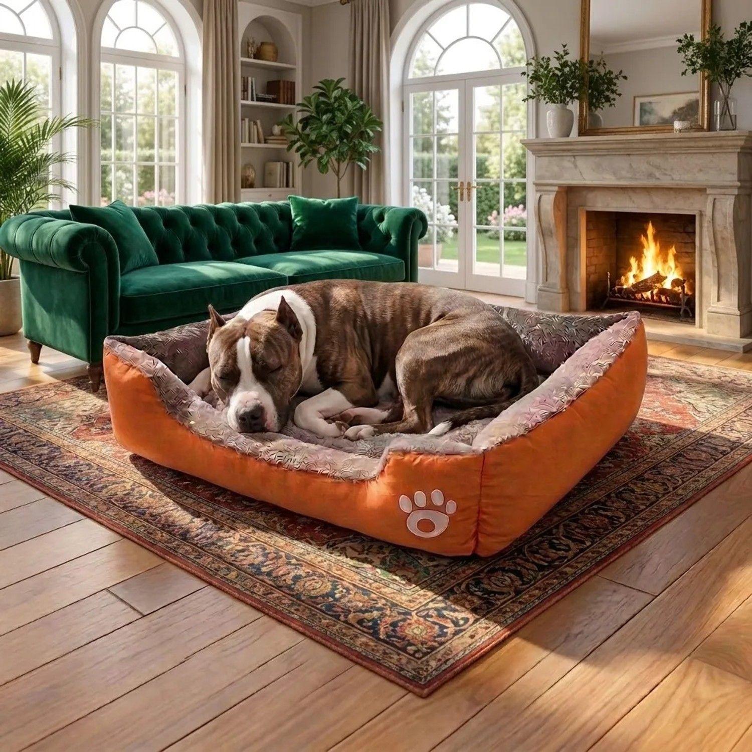 Cama Para Perro Razas Grandes Ergonómica Antiestres-4