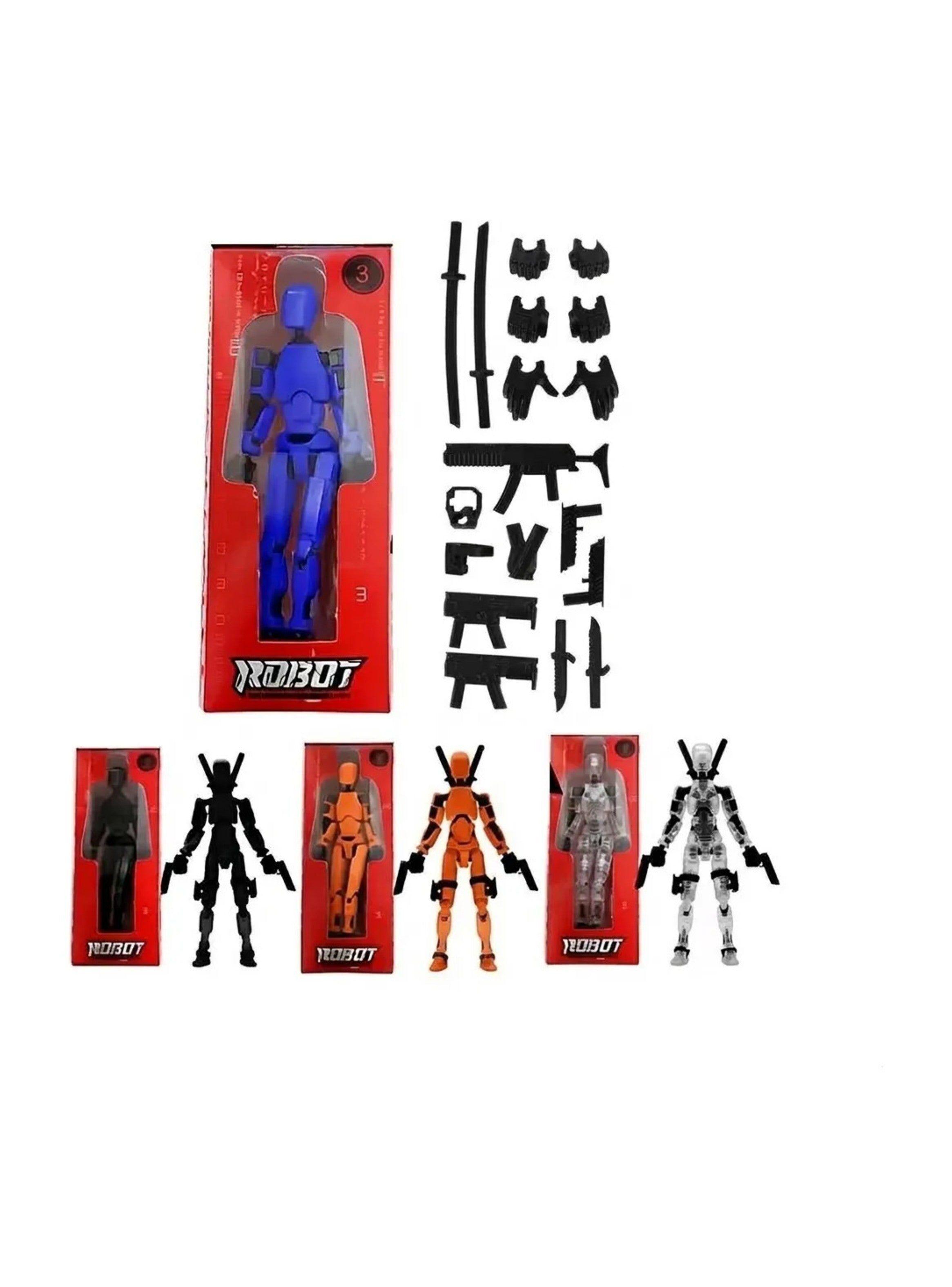 Set 4 Figuras De Acción Robot T13 Misión 13 Articuladas-0