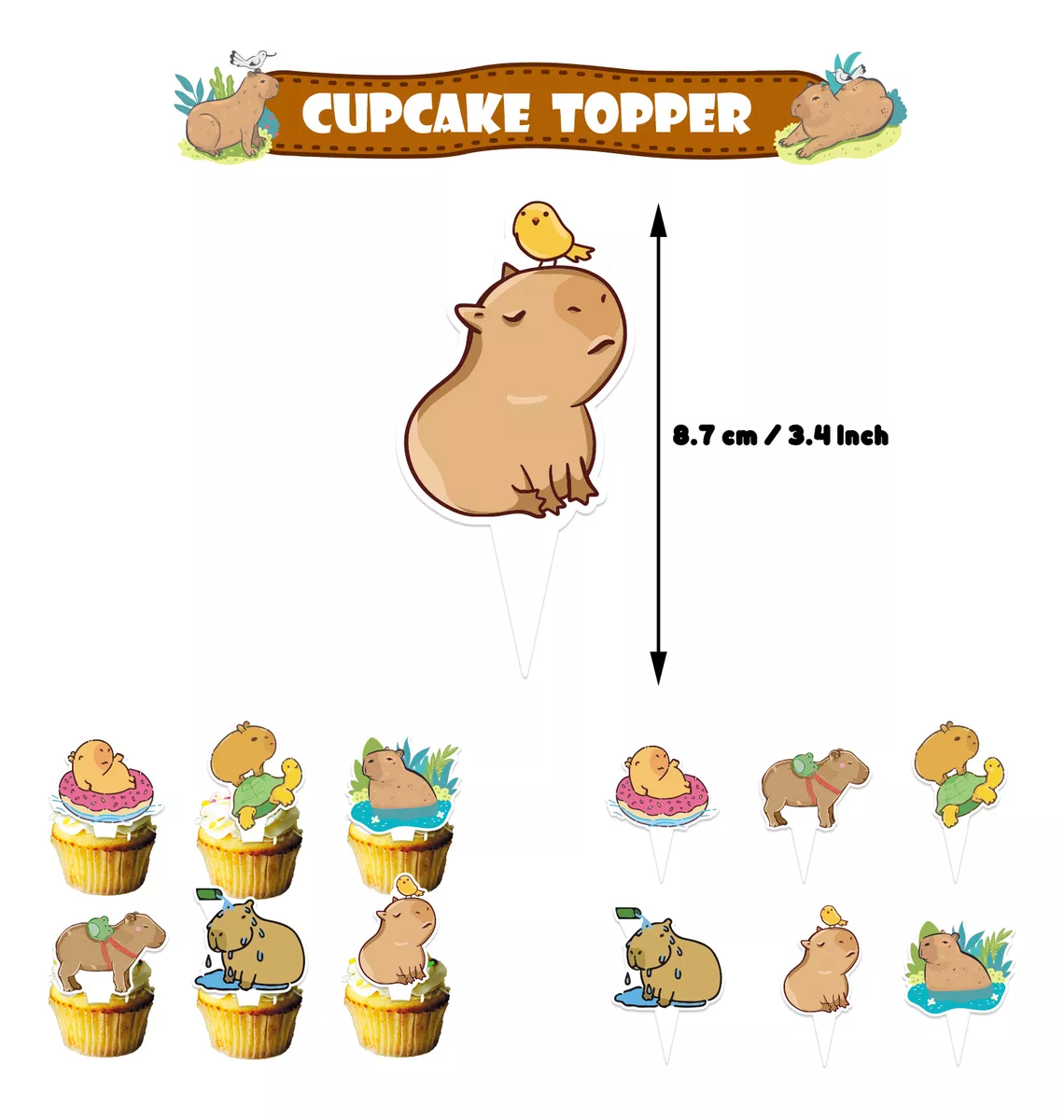 Cotillón Capibara Cumpleaños Capybara Set De Decoración-4