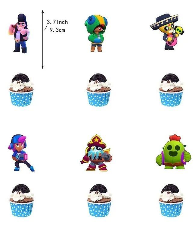 Cotillón Brawl Stars Cumpleaños Con Tela Grande De Fondo-2
