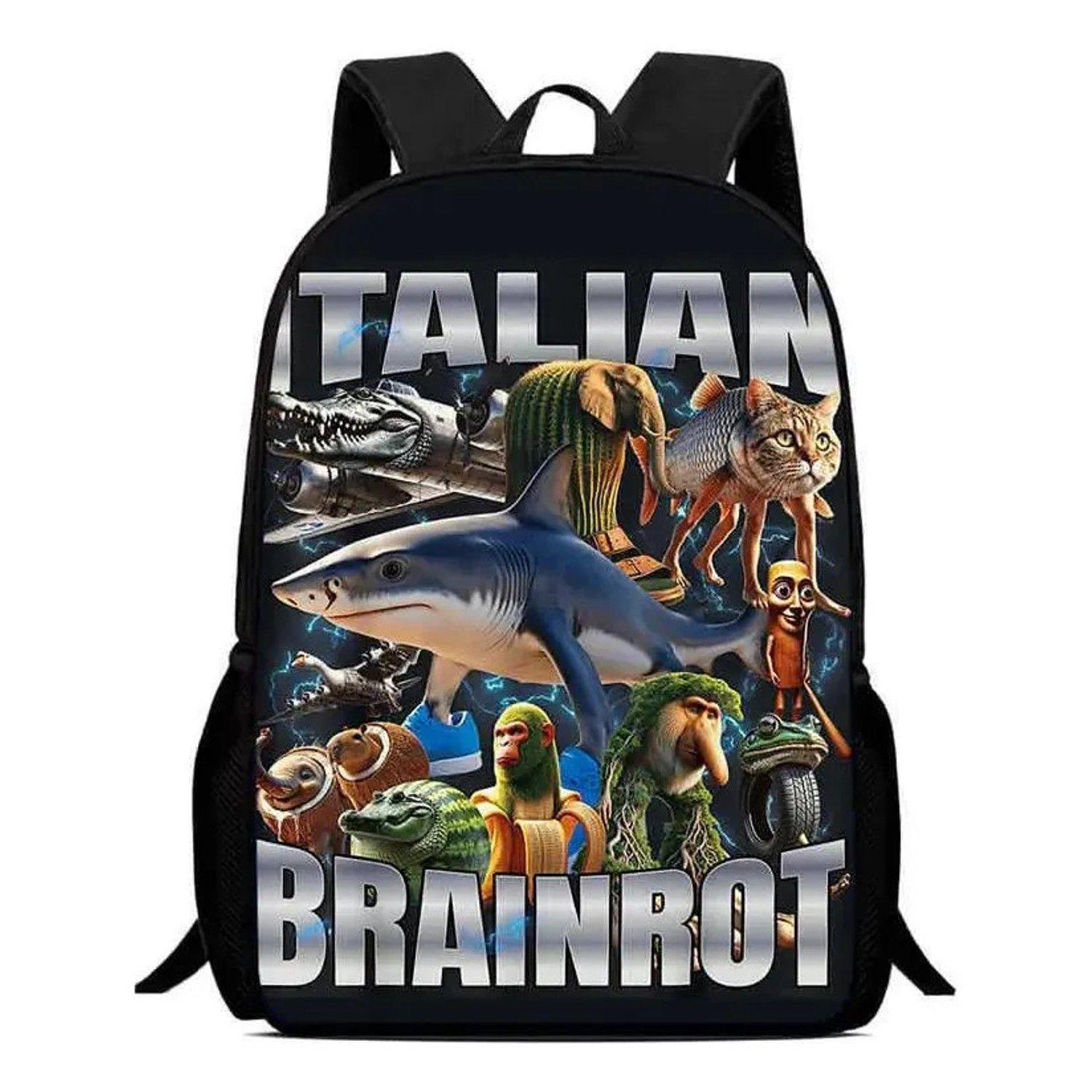 Mochila Brainrot Tralalero Tralala Gran Calidad-0