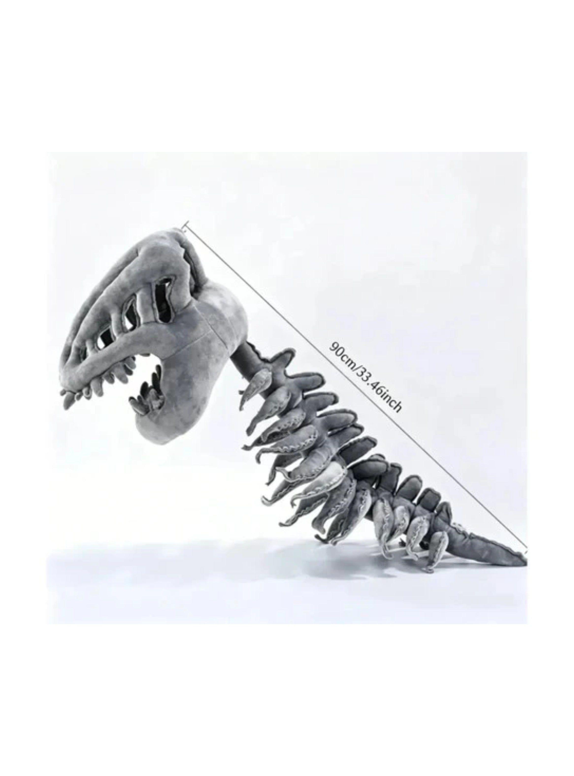 Disfraz De Dinosaurio Esqueleto Para Niños 90 Cm Gris-0