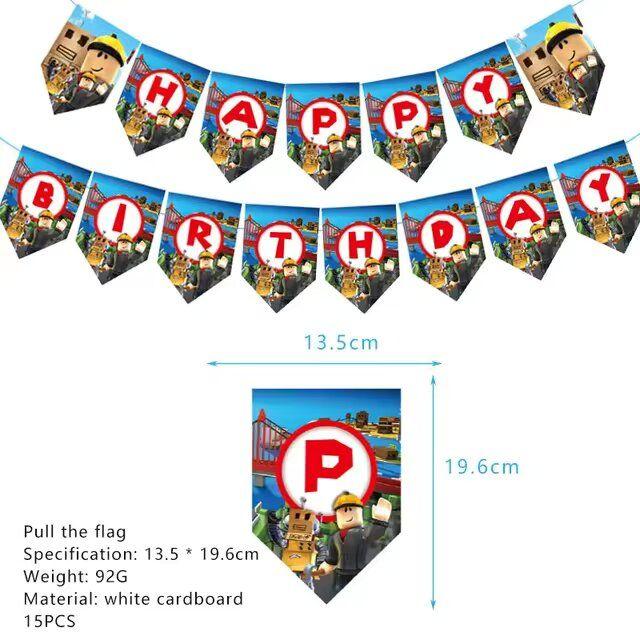 Cumpleaños Roblox Cotillón Globos Y Adornos-5