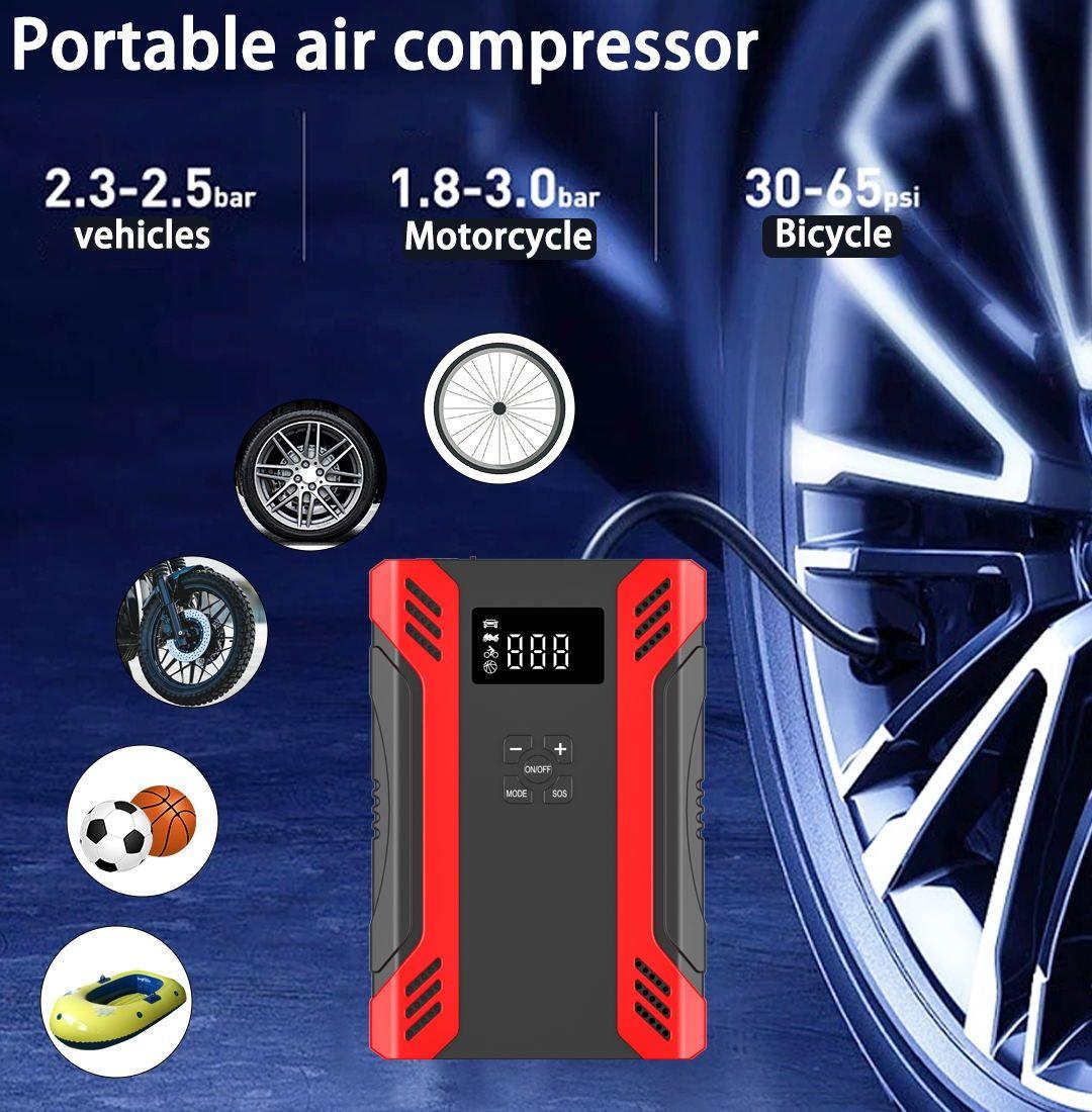 Partidor De Auto Power Bank Con Compresor De Aire-3