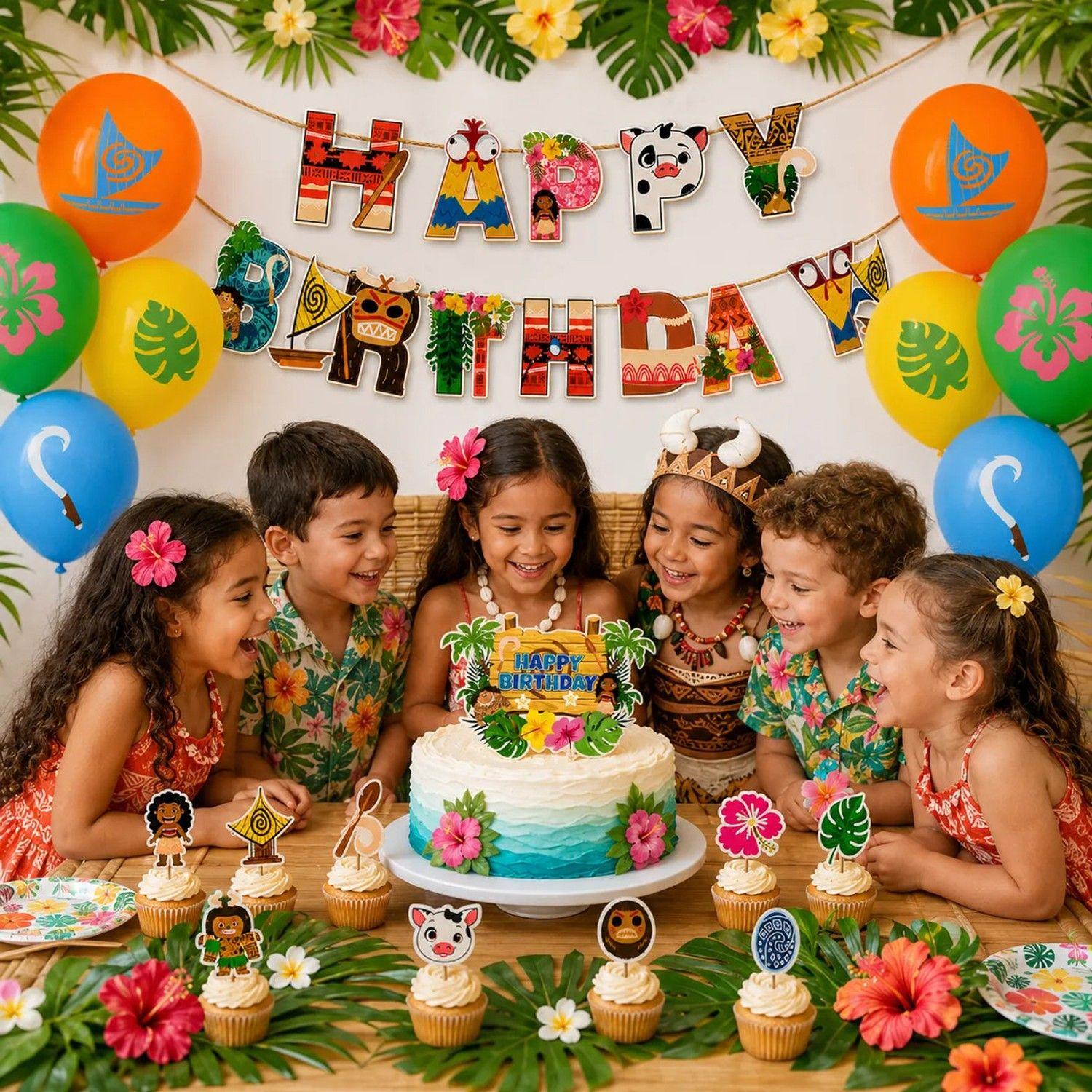 Kit Cotillón Moana Set De Cumpleaños-7