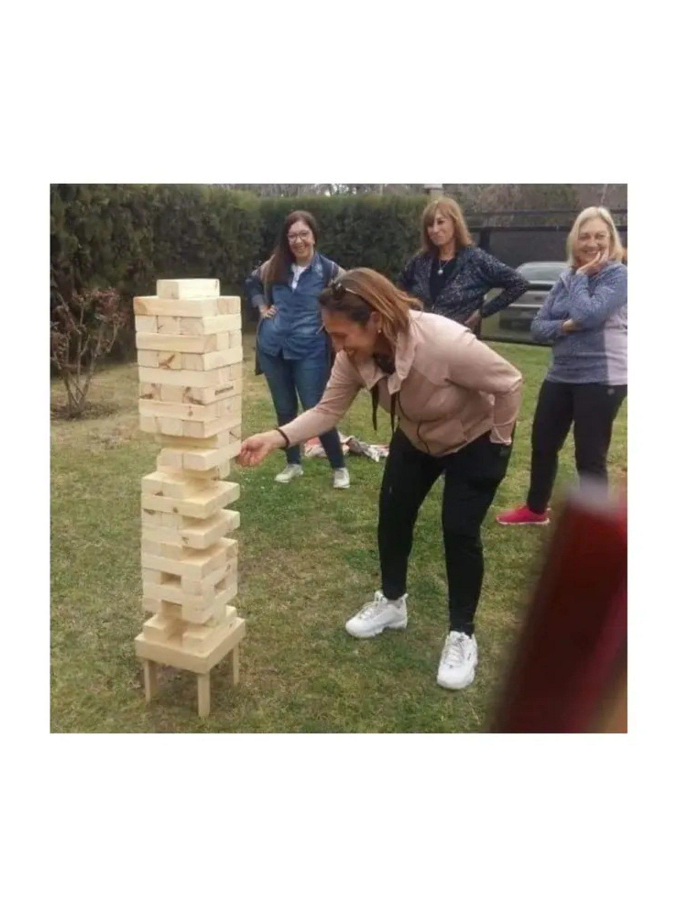 Juego De Mesa Jenga Grande Xl 54 Piezas + Bolso-2